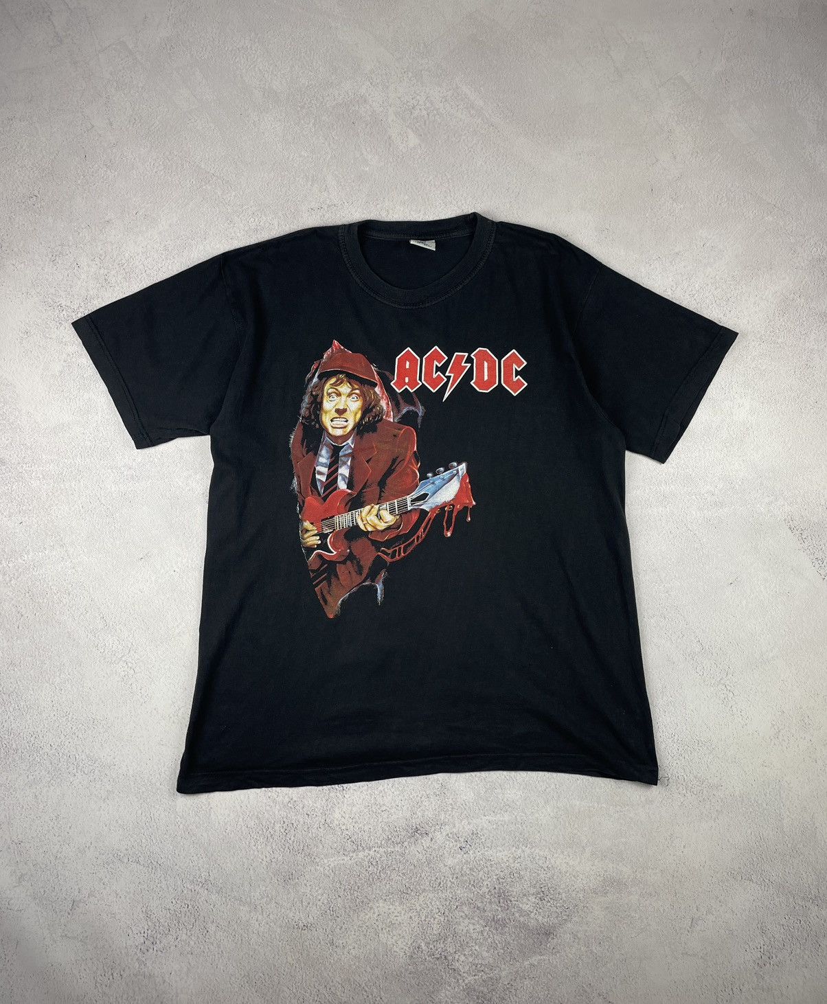 AC/DC Vintage Rare AC/DC Angus Young T-Shirt Top Tag Rock Band Size US XXL / EU 58 / 5 - 2 Thumbnail