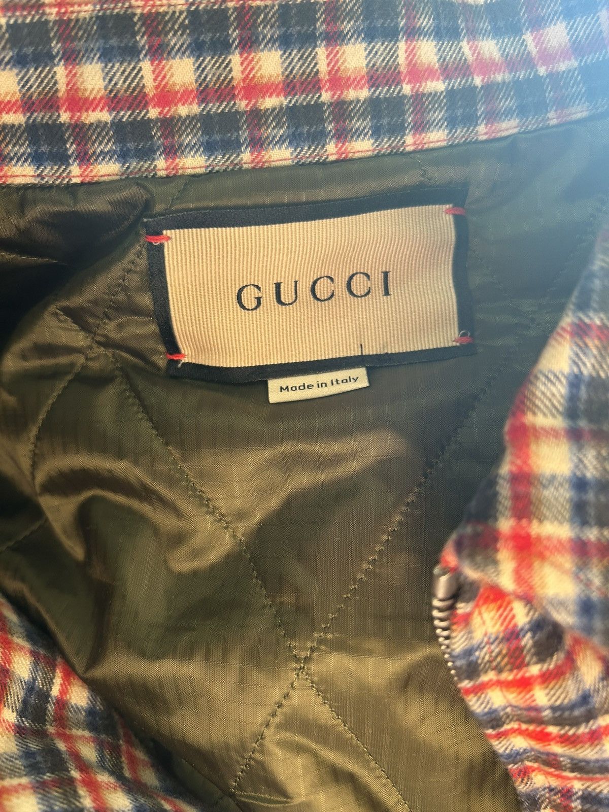 Gucci Gucci ICCUG (ICUG) Squirrel Appliqué Check Overshirt Jacket Size US L / EU 52-54 / 3 - 3 Thumbnail