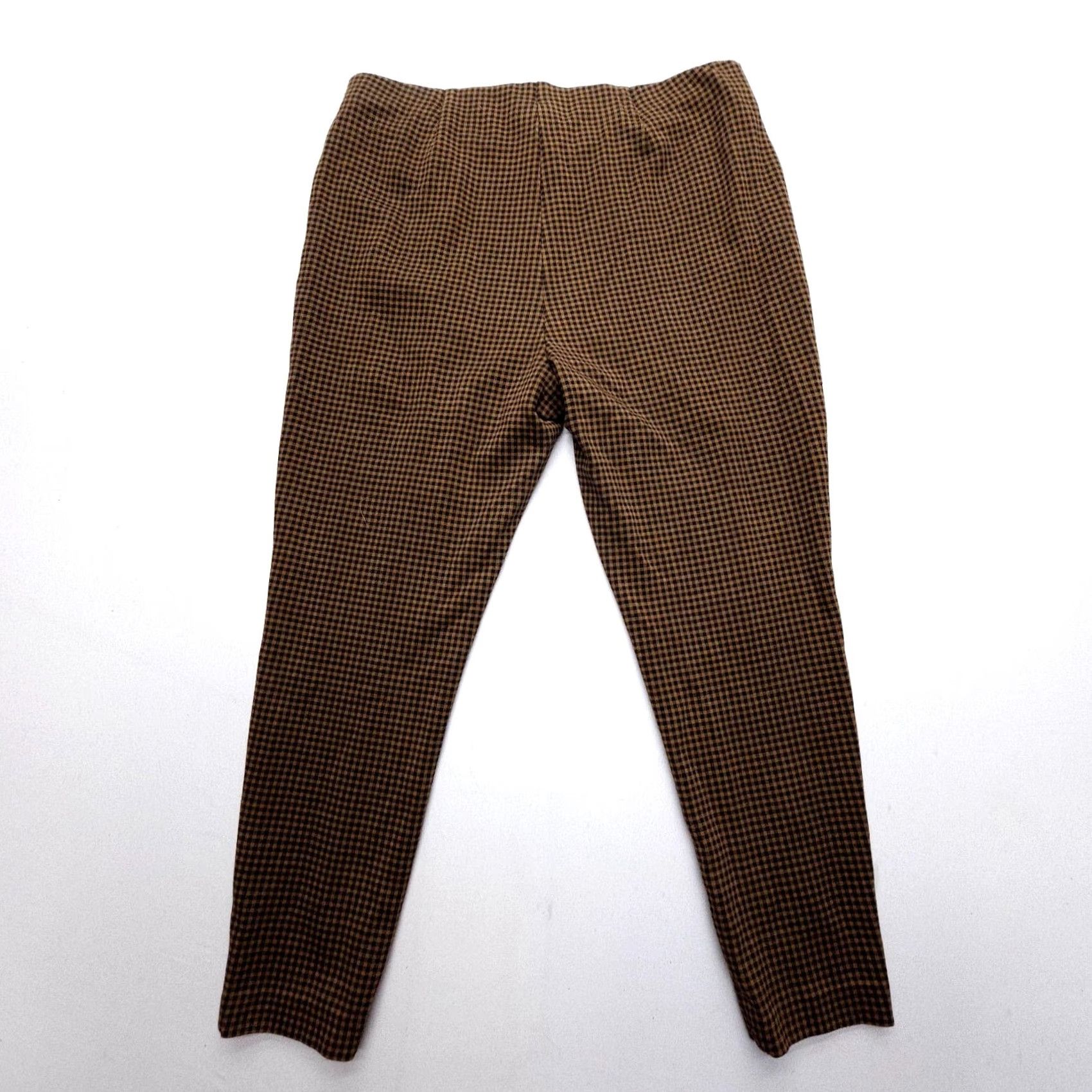 J. Jill J. Jill Ponte Leggings Pants Womens Large Petite Brown Check Career Stretch Crop Pant Size 36" / US 14 / IT 50 - 2 Thumbnail