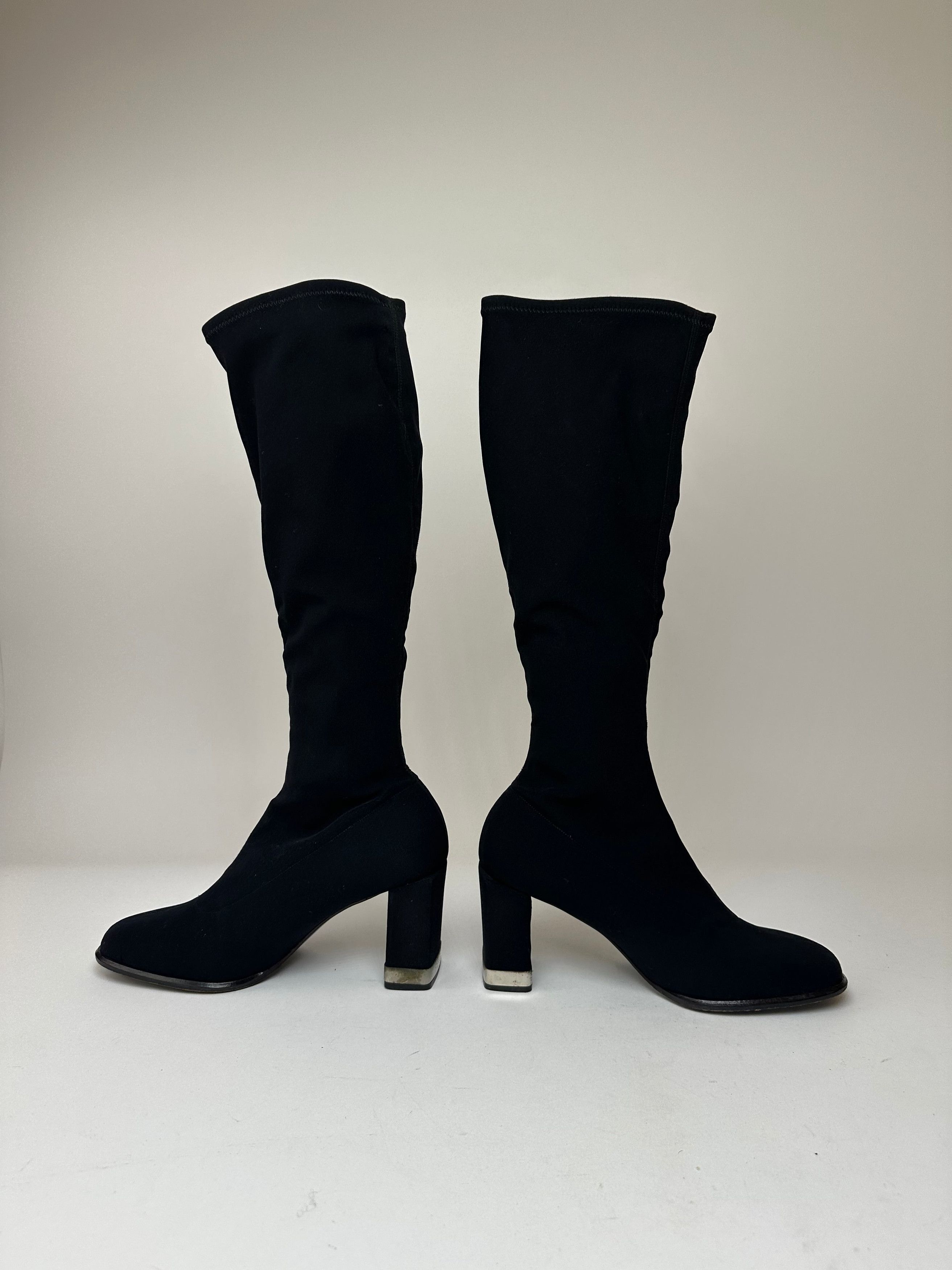 Fendi Vintage Synthetic Heeled Boots Black EU37 Size US 6.5 / IT 36.5 - 1 Thumbnail