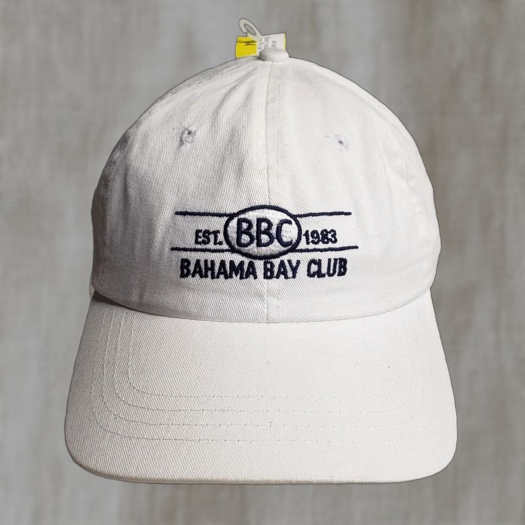 Vintage VINTAGE Unbranded Hat Baseball Cap White Adjustable Men BBC Bahama Bay Club NEW NEW Size ONE SIZE - 1 Thumbnail