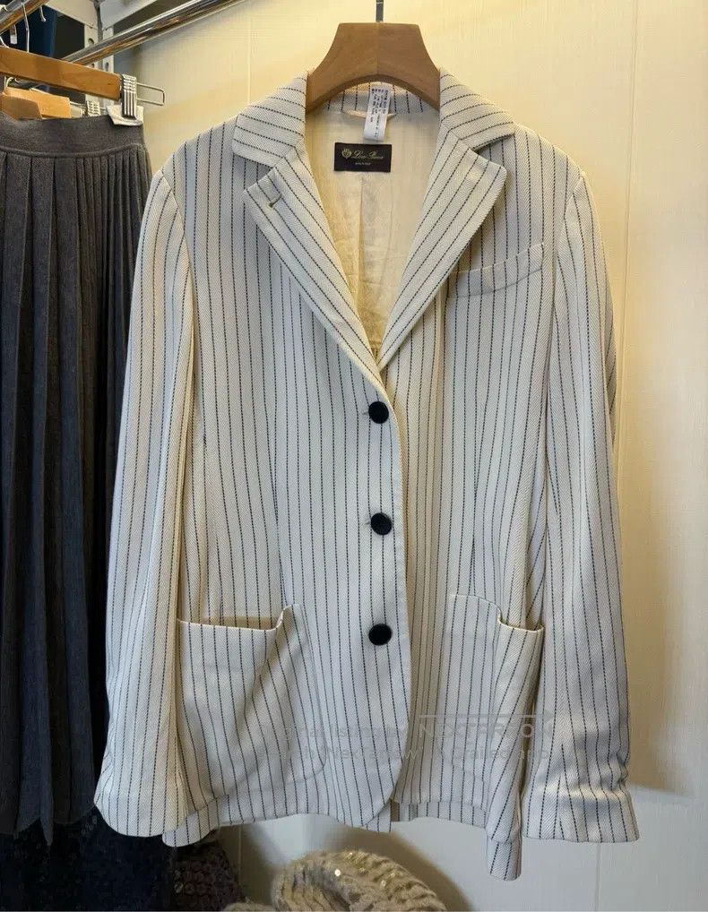 Loro Piana Loro Piana Striped Silk Cotton Jacket Size XS / US 0-2 / IT 36-38 - 1 Thumbnail