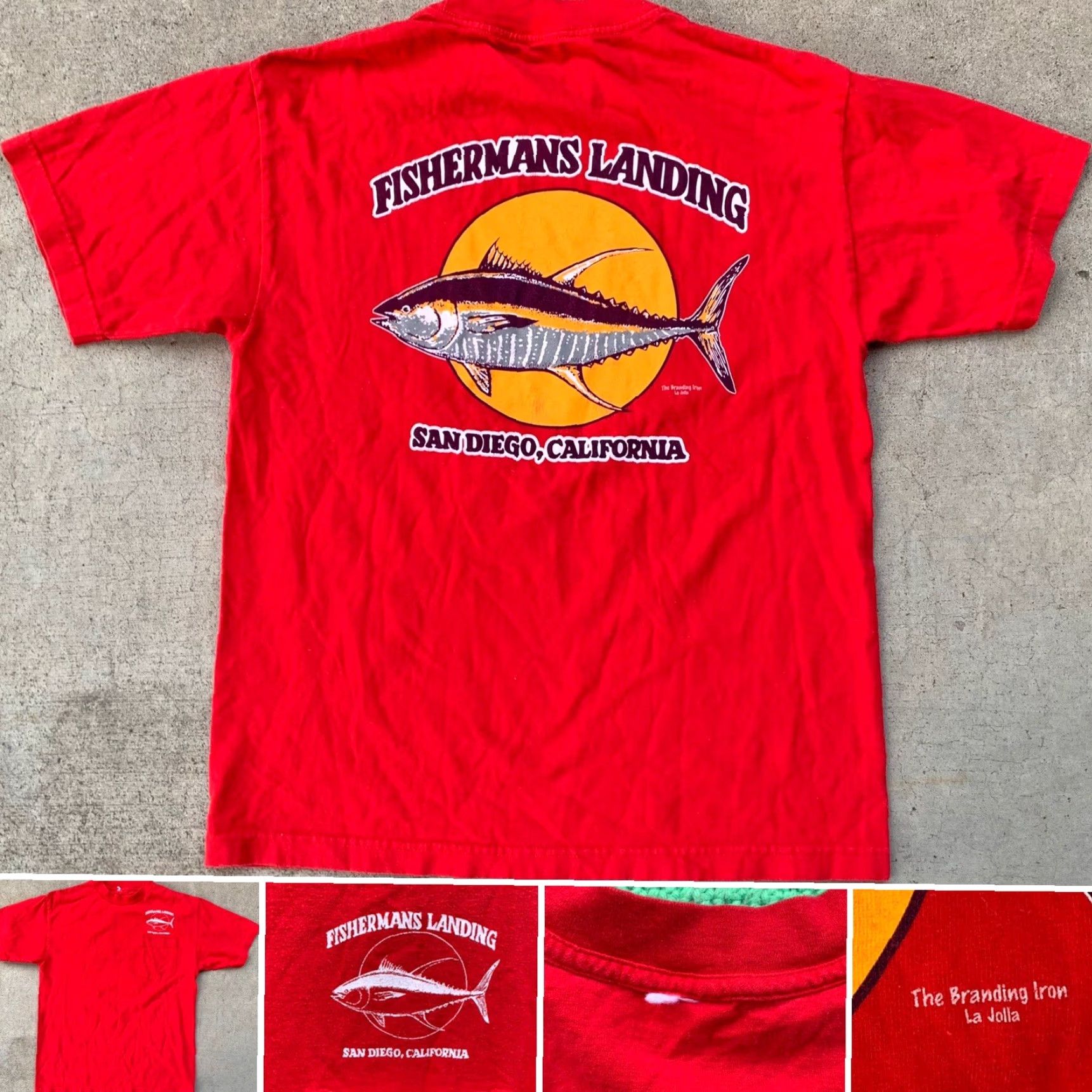Vintage VINTAGE Fishermans Landing San Diego California pocket tee graphic t shirt worn Size M Size US M / EU 48-50 / 2 - 7 Thumbnail