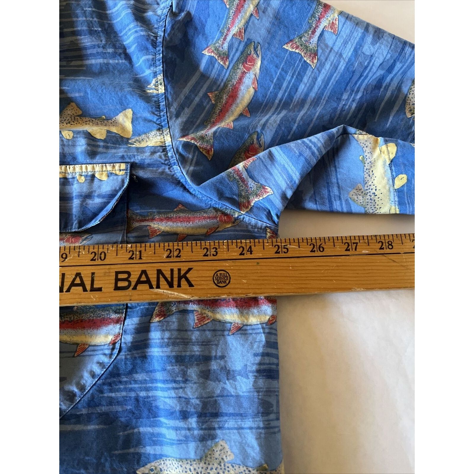 Cabelas Cabelas Shirt Men XL Button Blue SS Mesh Fish All Over Print Size US XL / EU 56 / 4 - 14 Thumbnail
