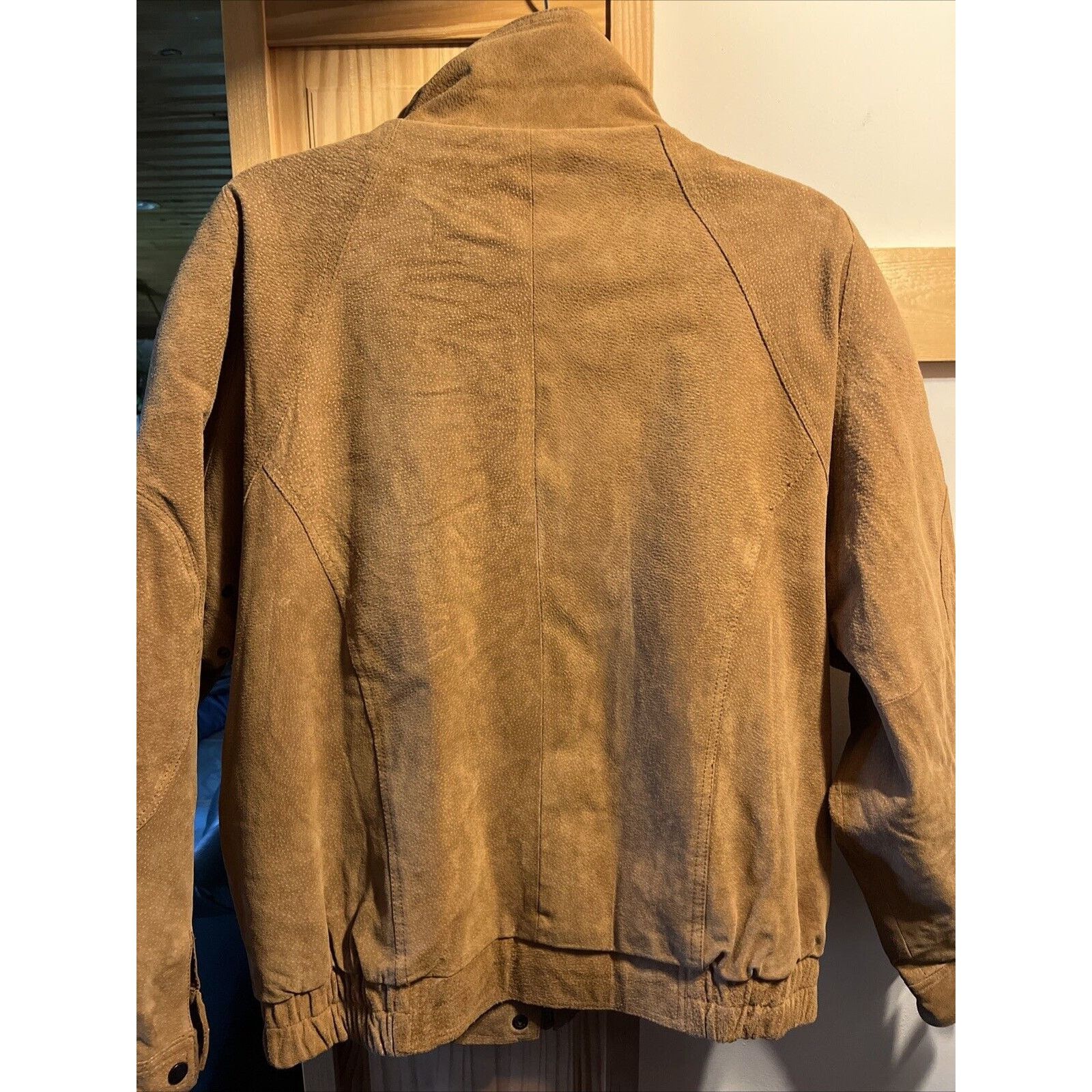 Other Casual Club VTG Mens Large Brown Suede Leather LS Zip Jacket Size US L / EU 52-54 / 3 - 9 Thumbnail