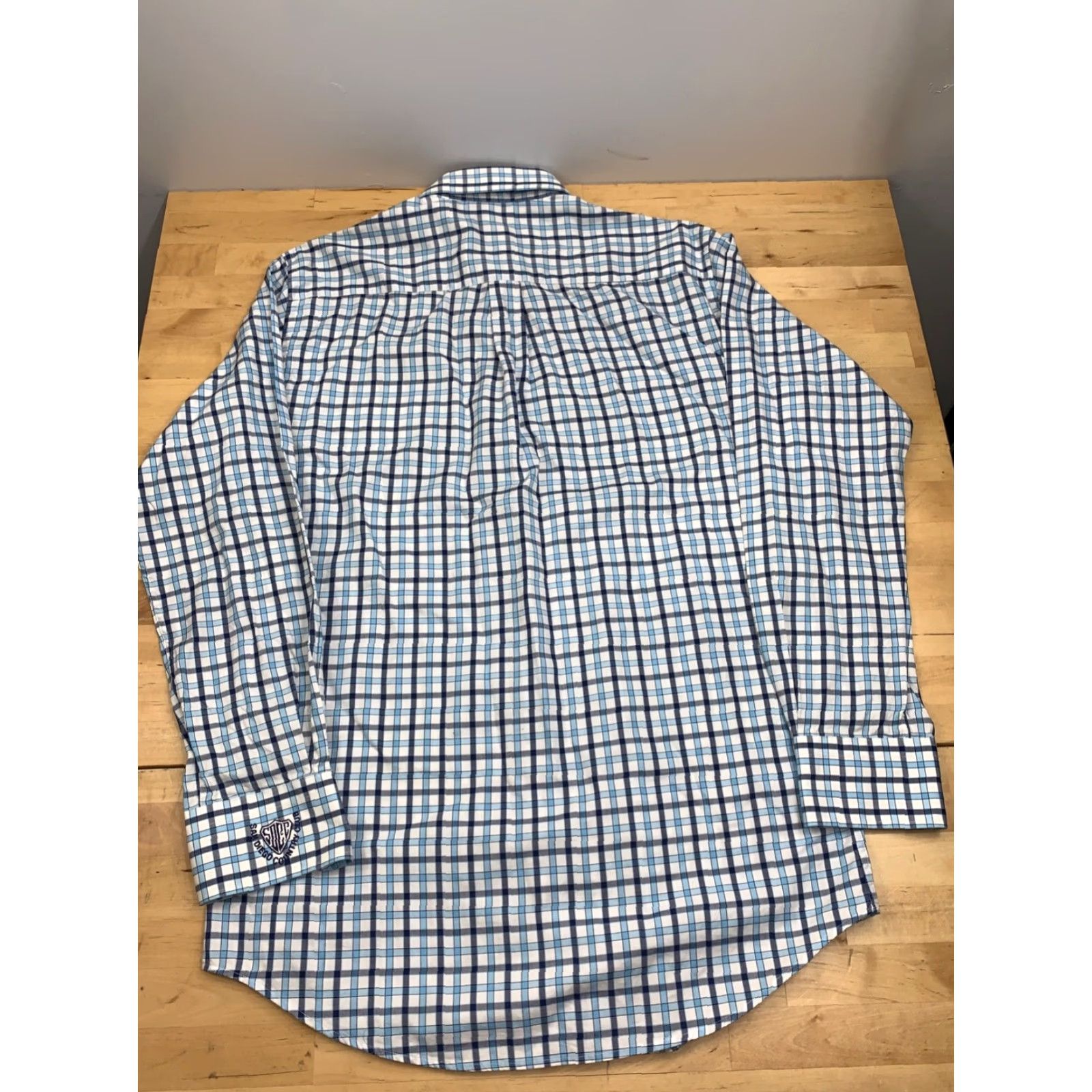 Peter Millar Peter Millar Mens Button-Up Plaid Shirt M Blue Long Sleeve Size US M / EU 48-50 / 2 - 2 Thumbnail