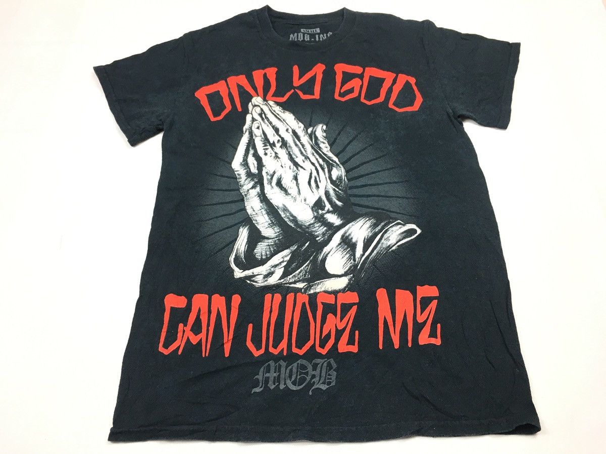 Vintage Mob Inc Only God Can Judge Me Praying Hand Printed Tee Size US S / EU 44-46 / 1 - 1 Thumbnail