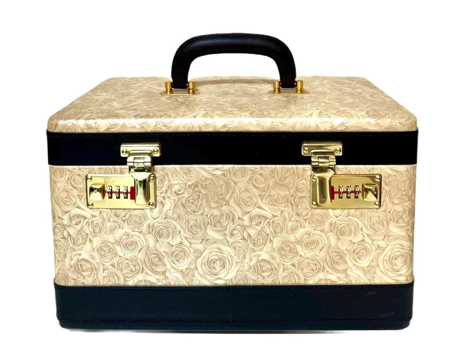 Other Jewelry Briefcase Box: Large Ivory Rose PU Leather Size ONE SIZE - 1 Thumbnail