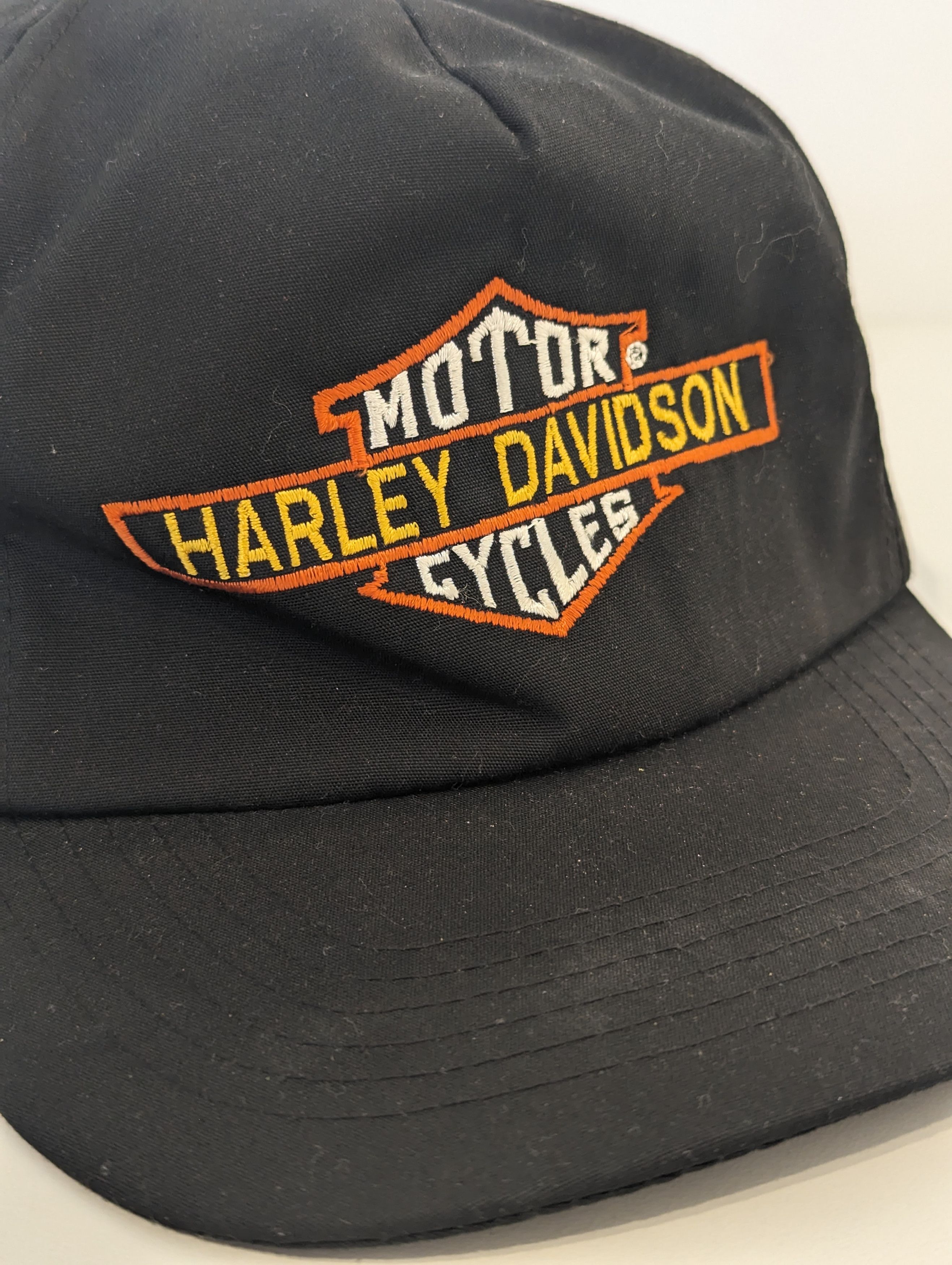 Harley Davidson Vintage Harley Davidson Motorcycle Snapback Hat Size ONE SIZE - 5 Thumbnail