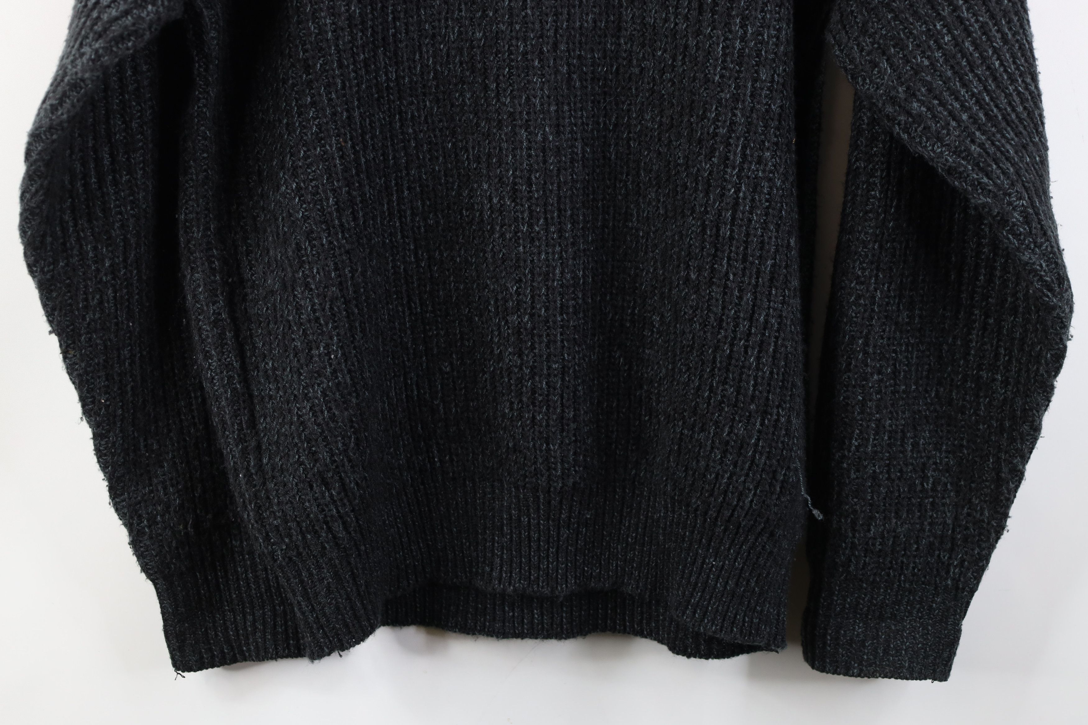 Vintage Vintage 90s Streetwear Ribbed Knit Crewneck Sweater Gray Size US M / EU 48-50 / 2 - 10 Thumbnail