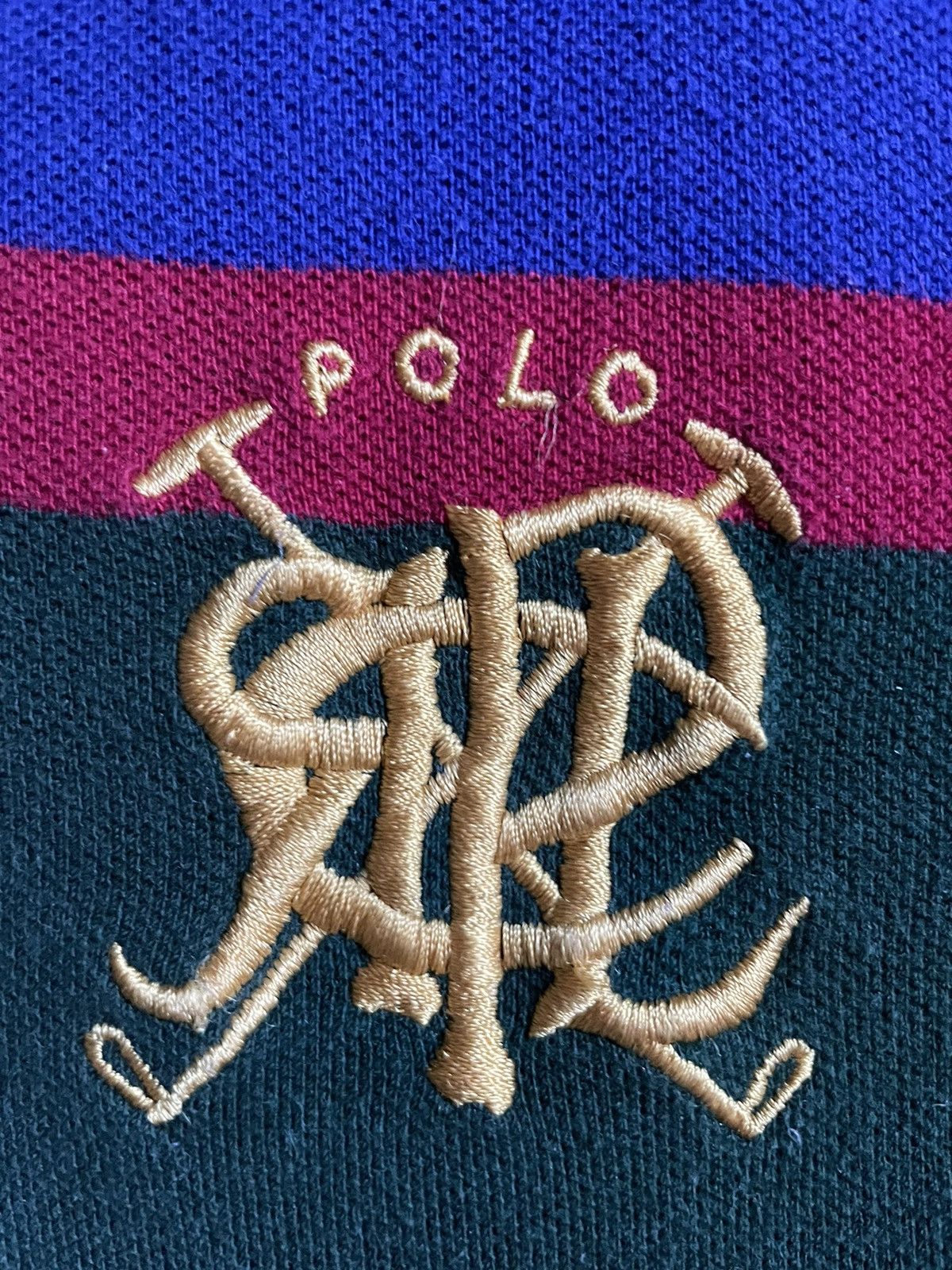 Polo Ralph Lauren × Vintage Vintage Y2K Polo Ralph Lauren Stripped Polo Tee Size US L / EU 52-54 / 3 - 4 Thumbnail