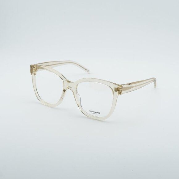 Saint Laurent Paris Saint Laurent SLM97 009 Eyeglasses Transparent Yellow 54mm Size ONE SIZE - 3 Thumbnail