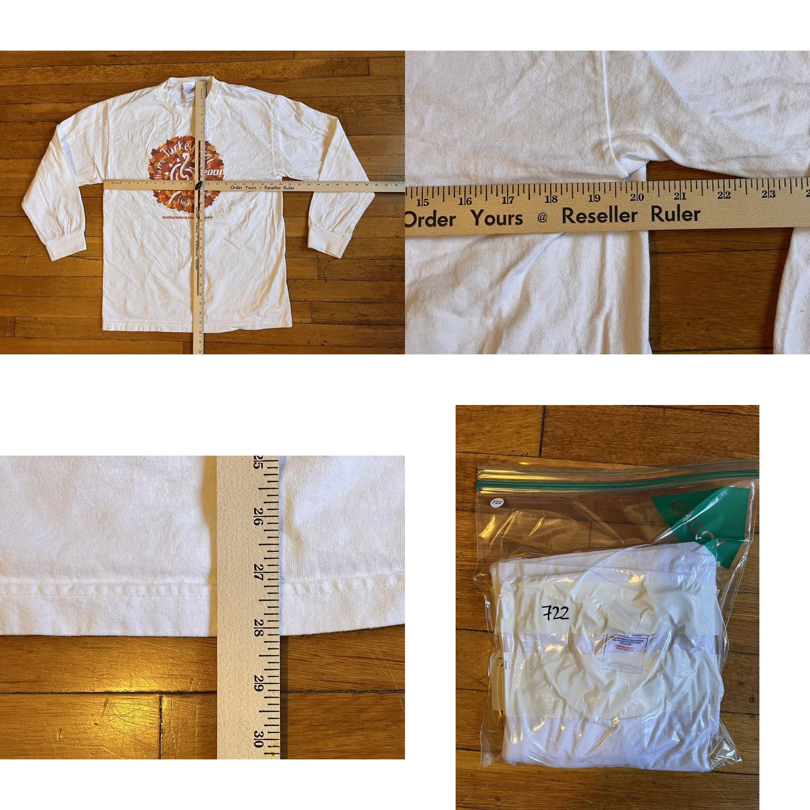 Vintage VINTAGE Houston Texas Turkey Trot 2001 Long Sleeve Shirt Men’s Large White Murina T-Shirt Logo Crew Neck City Retro 2000s Mens Size US L / EU 52-54 / 3 - 8 Thumbnail
