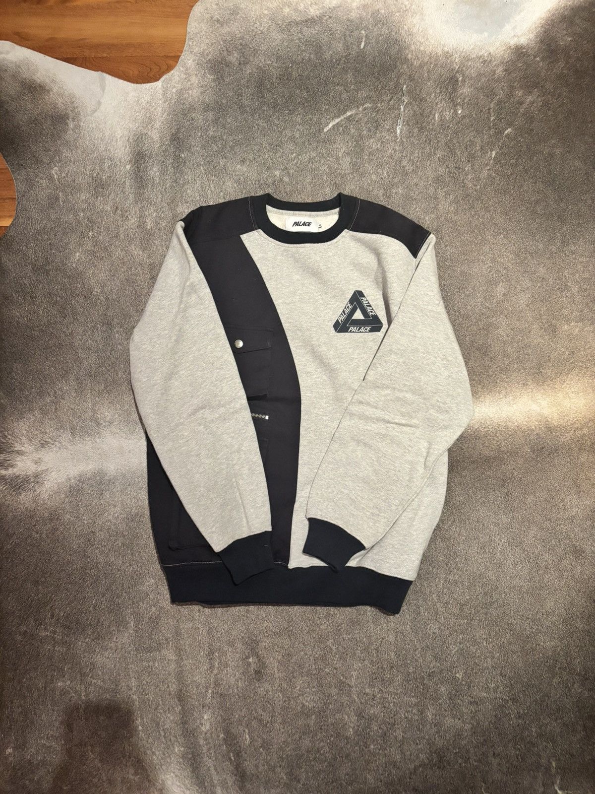 Palace Palace Patchwork Crew Grey Marl Palace Sweater Size M Size US M / EU 48-50 / 2 - 3 Thumbnail