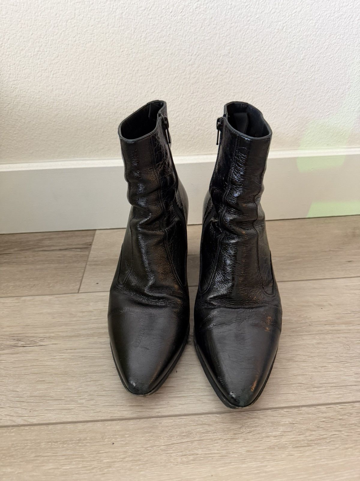 Saint Laurent Paris FW15 Crinkled Leather French 85 Boots 42 Size US 9 / EU 42 - 2 Thumbnail