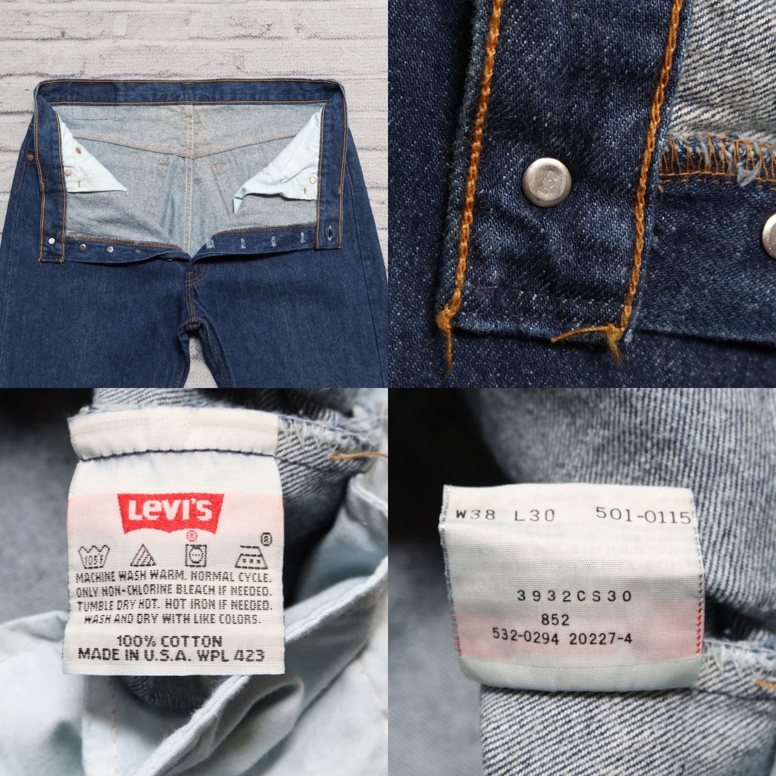 Levi's VINTAGE Levis 501 Denim Jeans Dark Wash 36 x 31 Mens Jeans 501 Vintage Dark Wash Levi's 501 Jeans Mens 36 Size US 36 / EU 52 - 8 Thumbnail