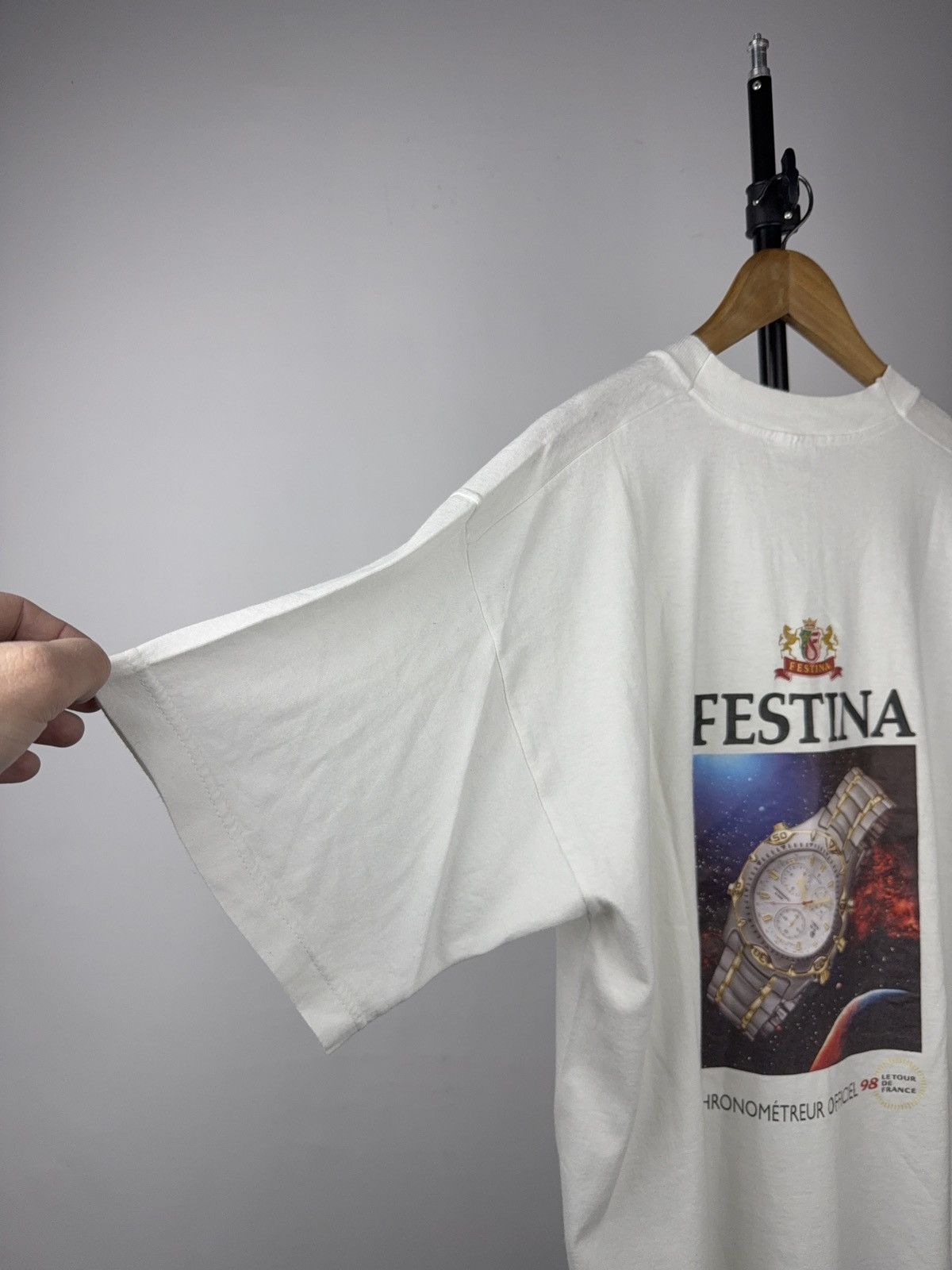 Vintage Vintage Retro 1998 Festina Tour de France Promo Watch Tee L Size US L / EU 52-54 / 3 - 15 Thumbnail