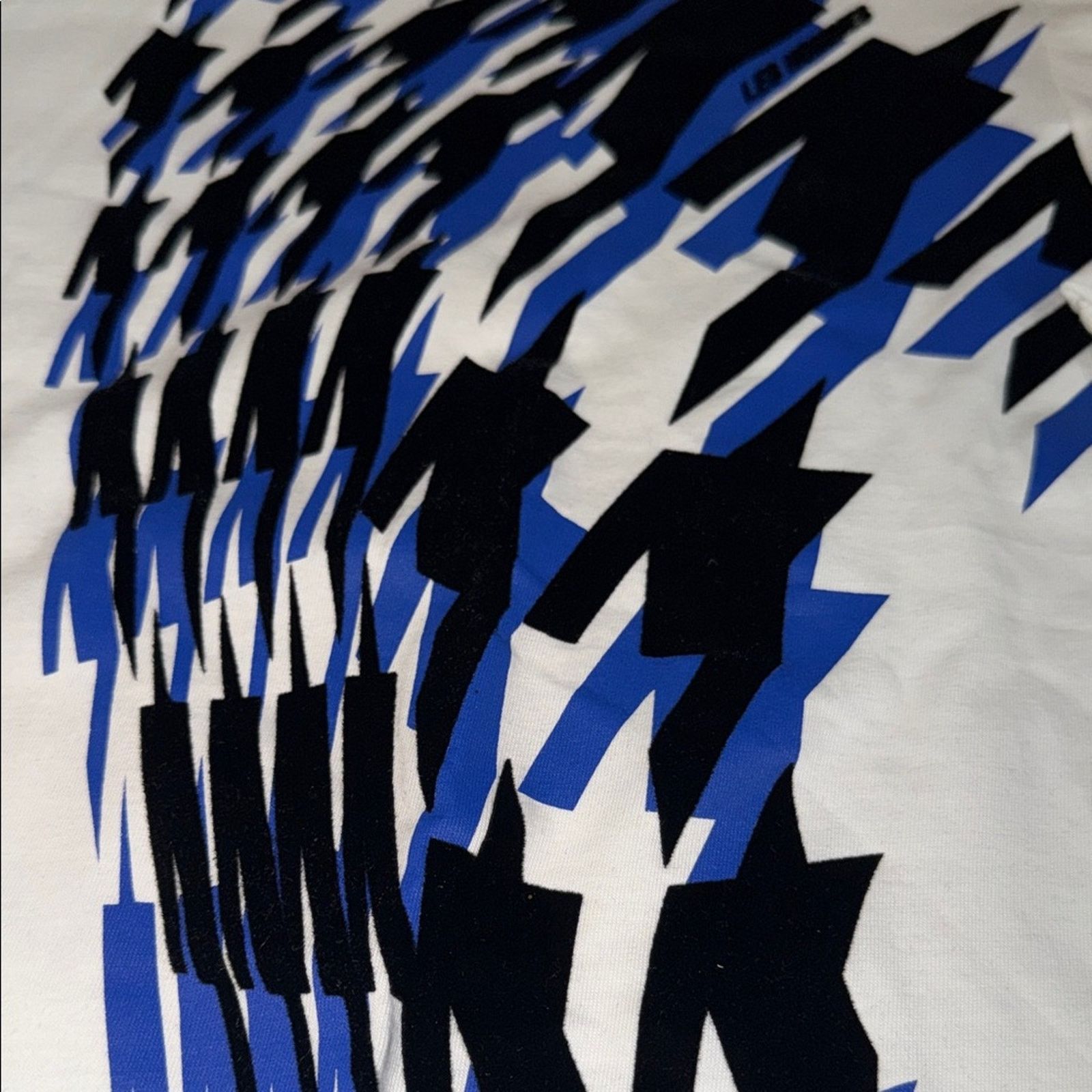 Les Hommes Les Hommes White Tee with Blue Abstract Design Size 3XL Size US XXL / EU 58 / 5 - 4 Thumbnail