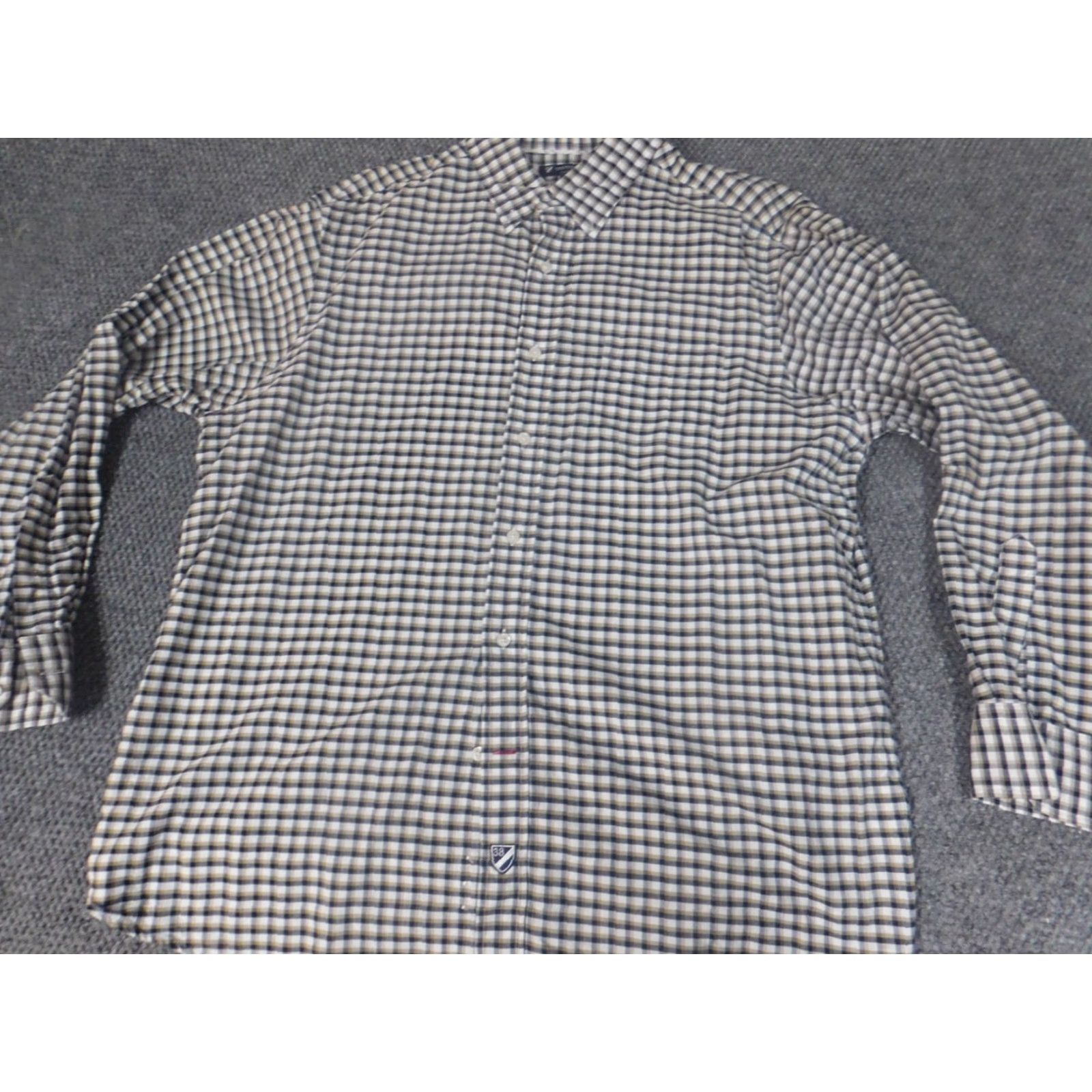 Cremieux Cremieux Mens Shirt XL gray plaid button-down long sleeve collar classic knitted cotton pocket logo Size US XL / EU 56 / 4 - 2 Thumbnail
