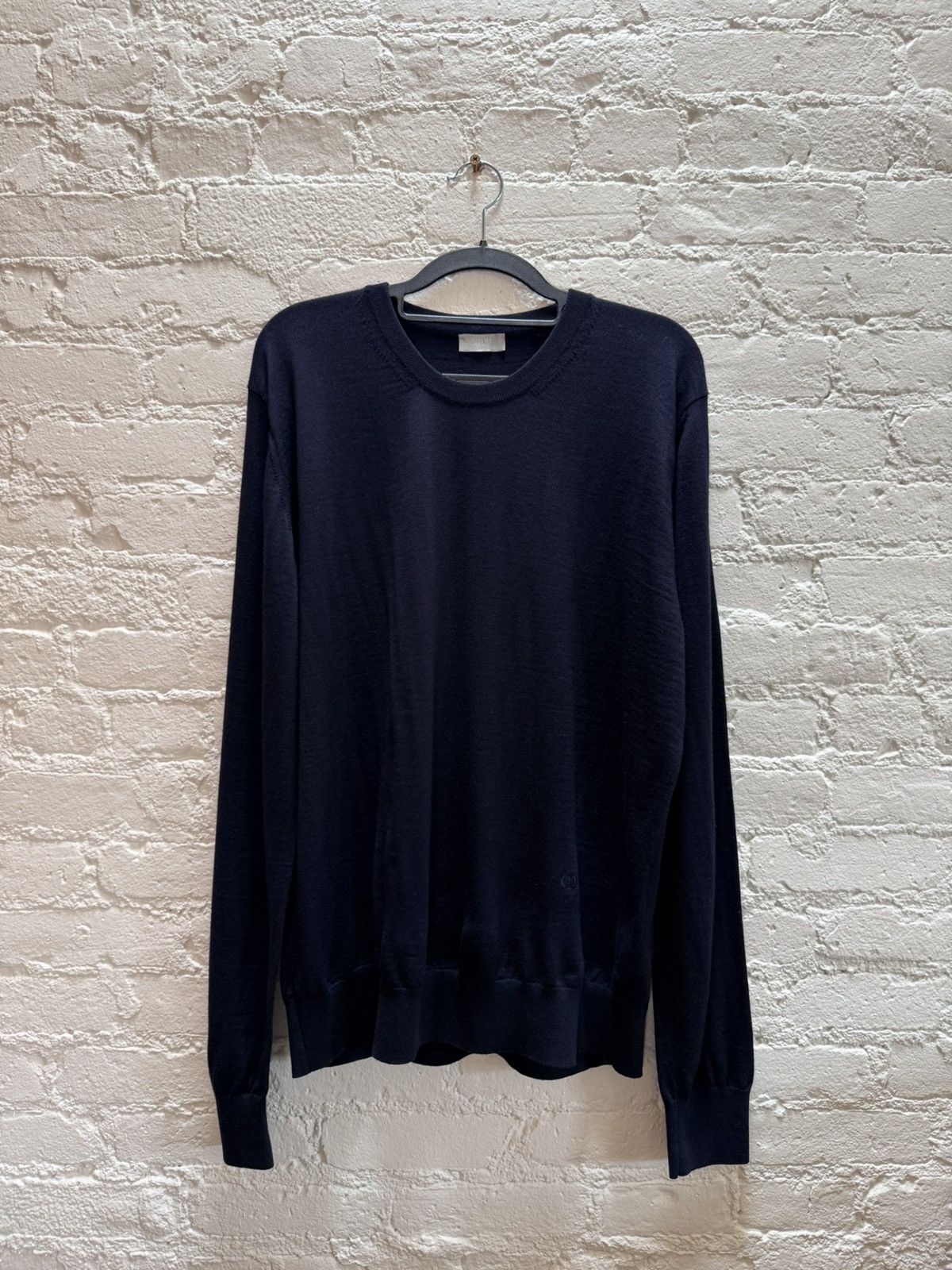 Navy CD Icon Italian Virgin Wool Sweater