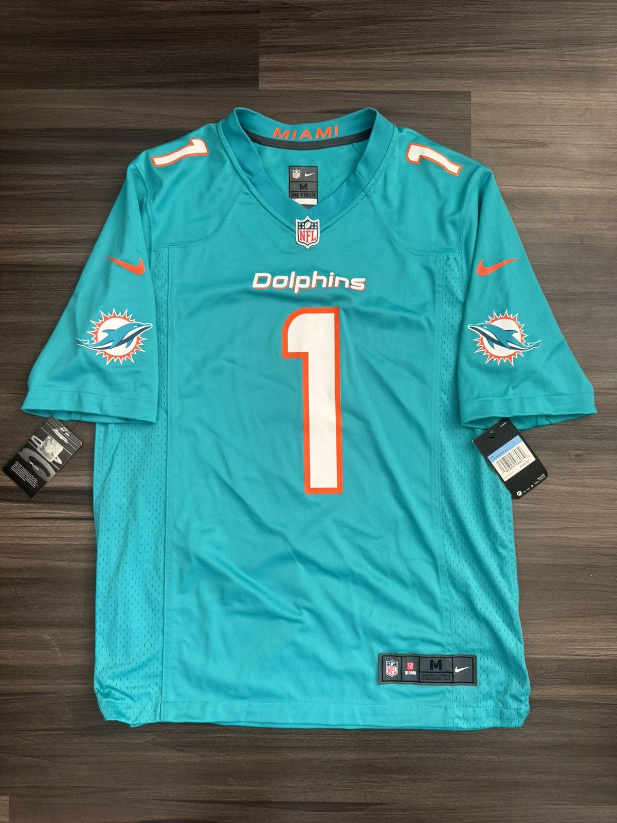 Miami Dolphins Tua Tagovailoa #1 NFL Game Home Aqua Jersey
