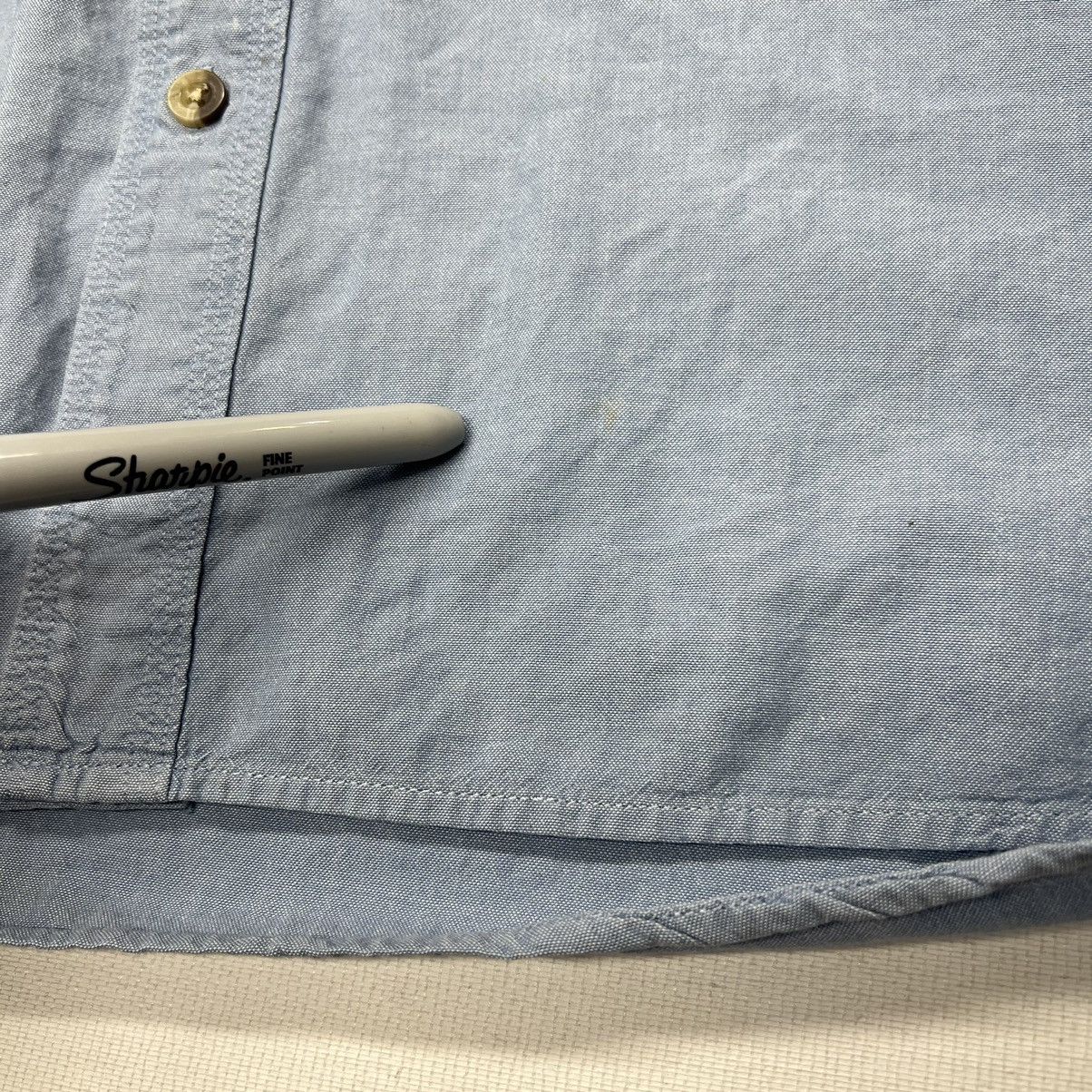 Cabelas × Vintage Cabelas Button Down Shirt Blue Short Sleeve Outdoor Gear Size US XXL / EU 58 / 5 - 11 Thumbnail