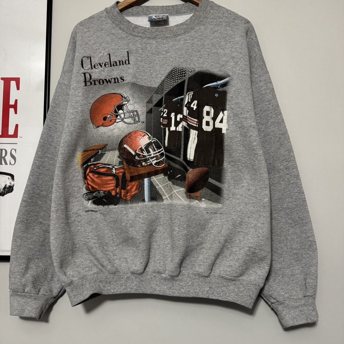NFL × Nutmeg × Vintage VINTAGE 1995 CLEVELAND BROWNS NUTMEG LOCKER GEAR SWEATSHIRT Size US L / EU 52-54 / 3 - 4 Thumbnail