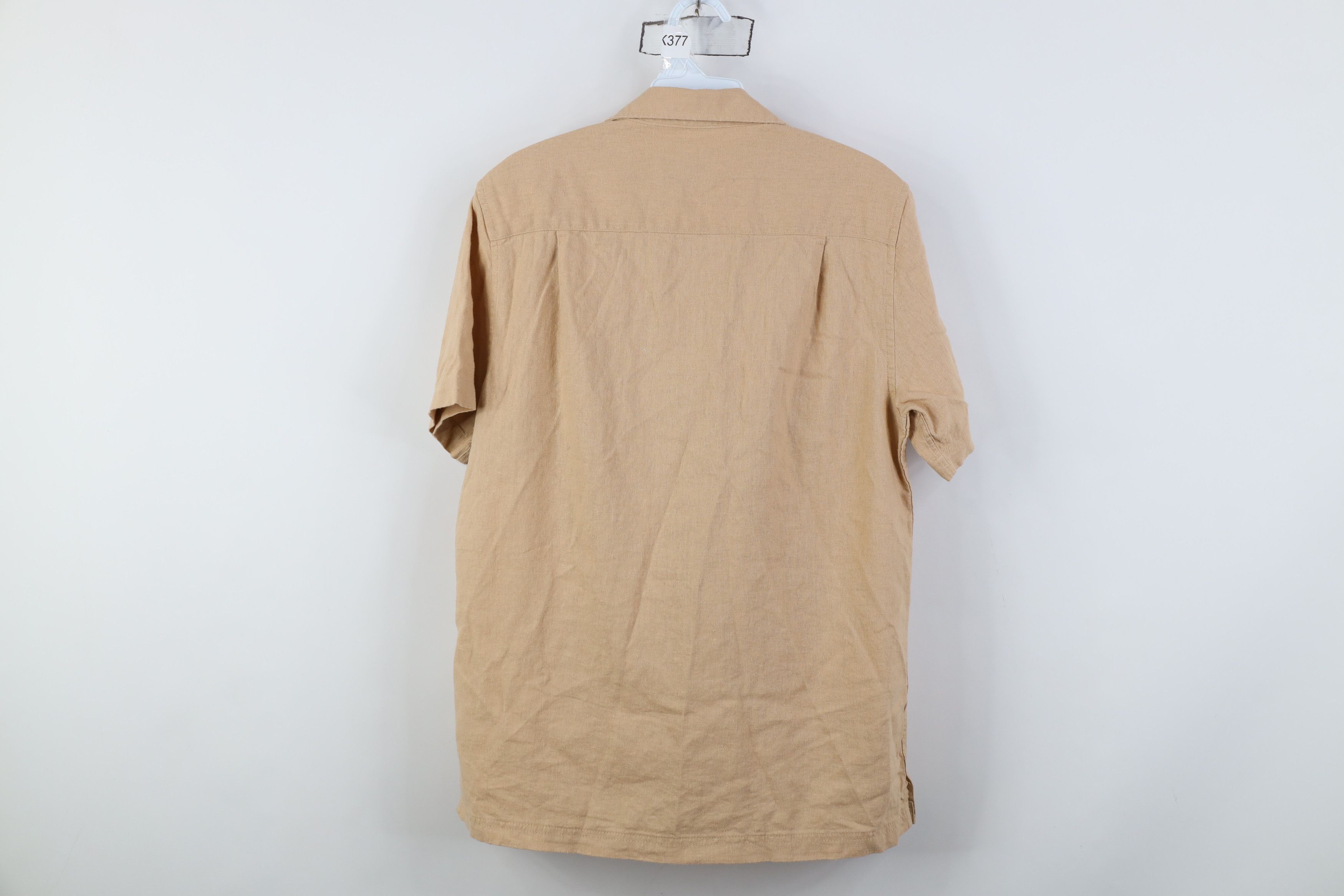 Scotch & Soda Scotch & Soda Blend Short Sleeve Collared Button Shirt Beige Size US S / EU 44-46 / 1 - 11 Thumbnail