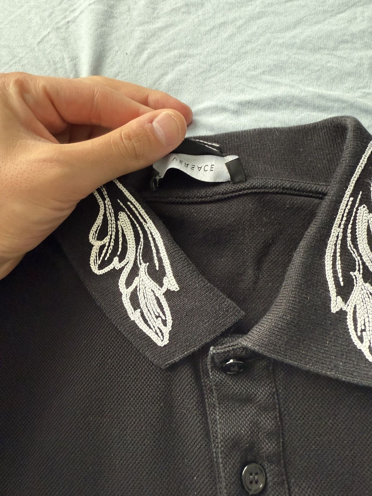 Versace VERSACE COUTURE Polo Shirt Mens Small Black Slim Fit Size US S / EU 44-46 / 1 - 4 Thumbnail