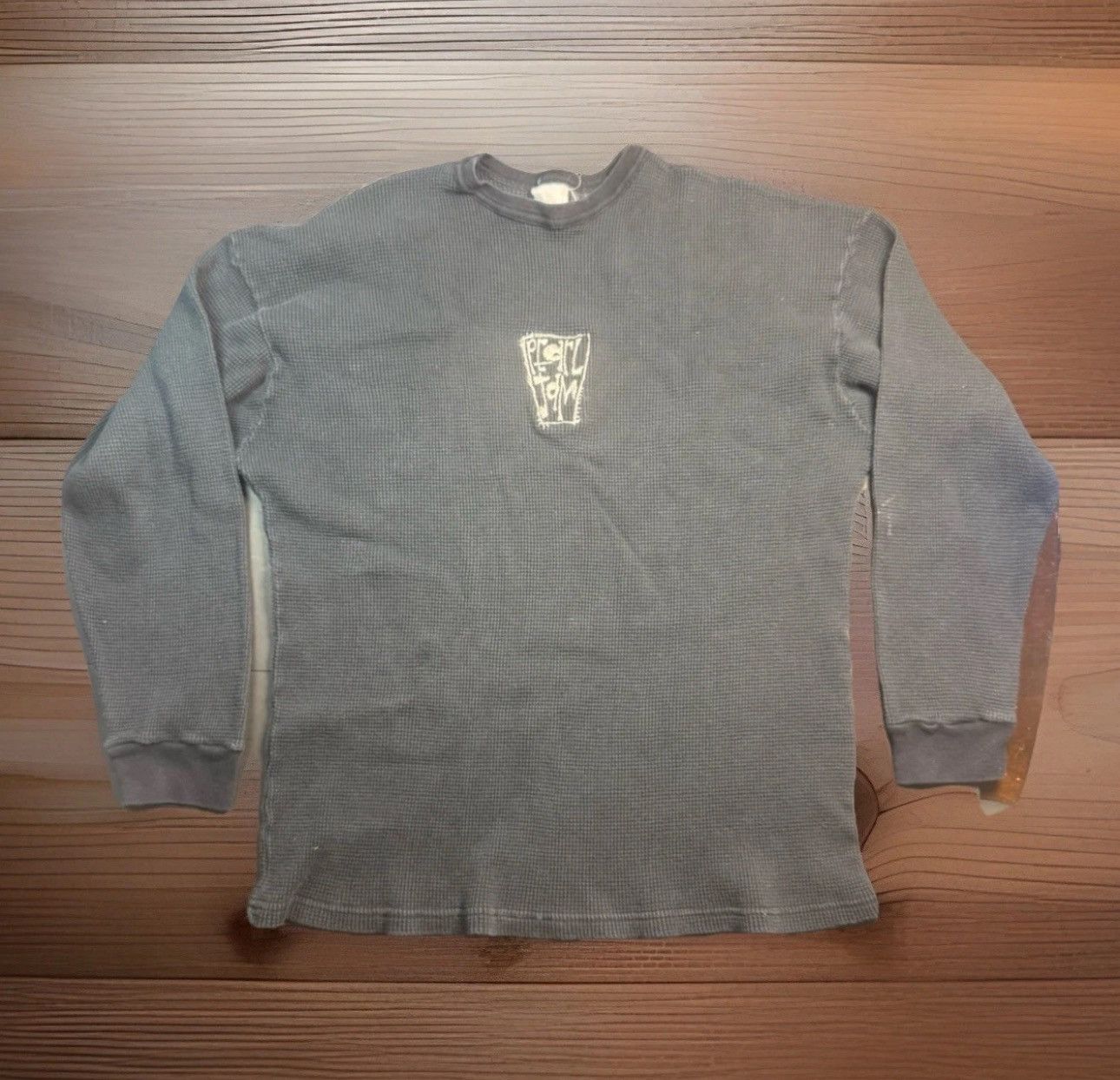 Vintage Vtg 92 93 Pearl Jam Embroidered Thermal Long Sleeve XL Rare Size US L / EU 52-54 / 3 - 1 Thumbnail