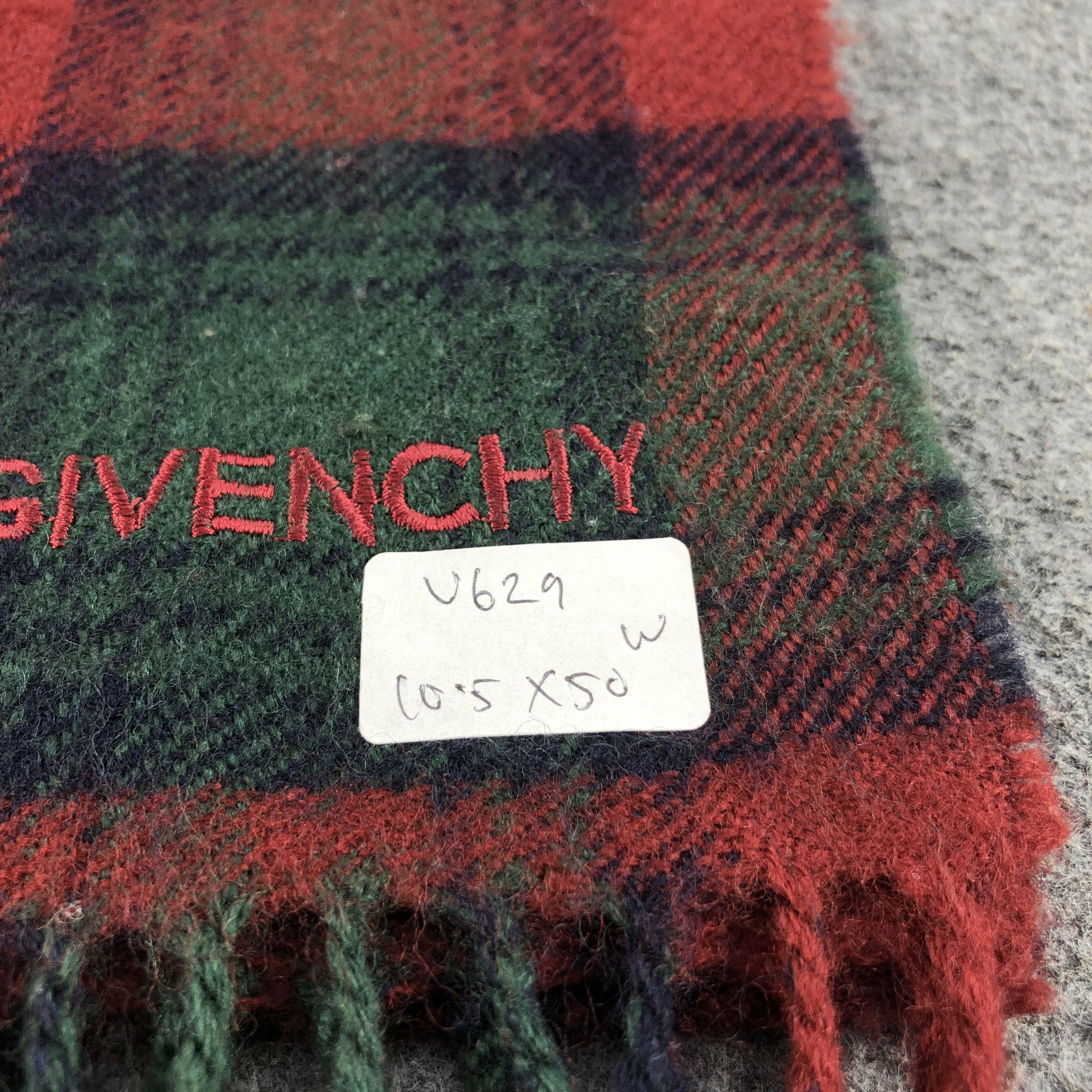 Givenchy Givenchy Tartan Wool Scarf Muffler V629 Size ONE SIZE - 6 Thumbnail