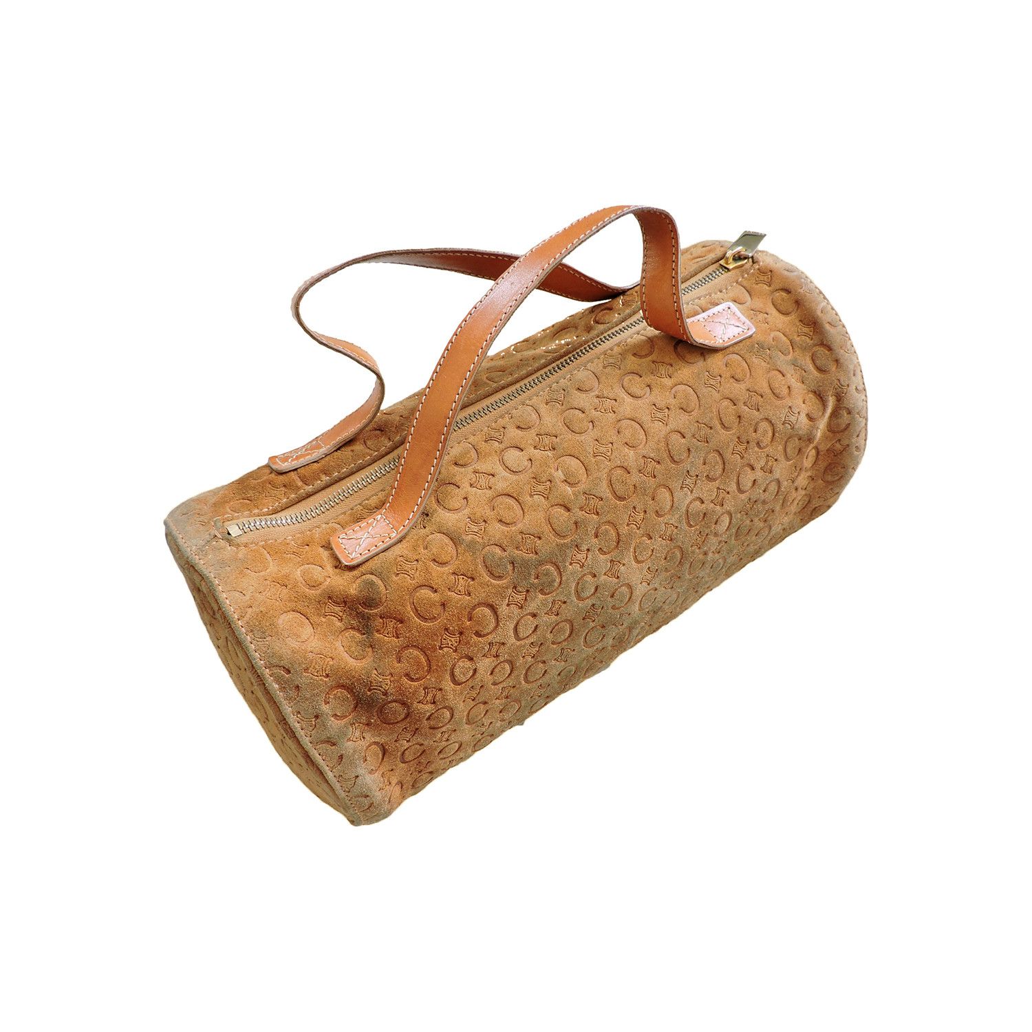 Celine CELINE C MACADAM MONOGRAM SUEDE BOSTON HAND BAG Size ONE SIZE - 1 Thumbnail
