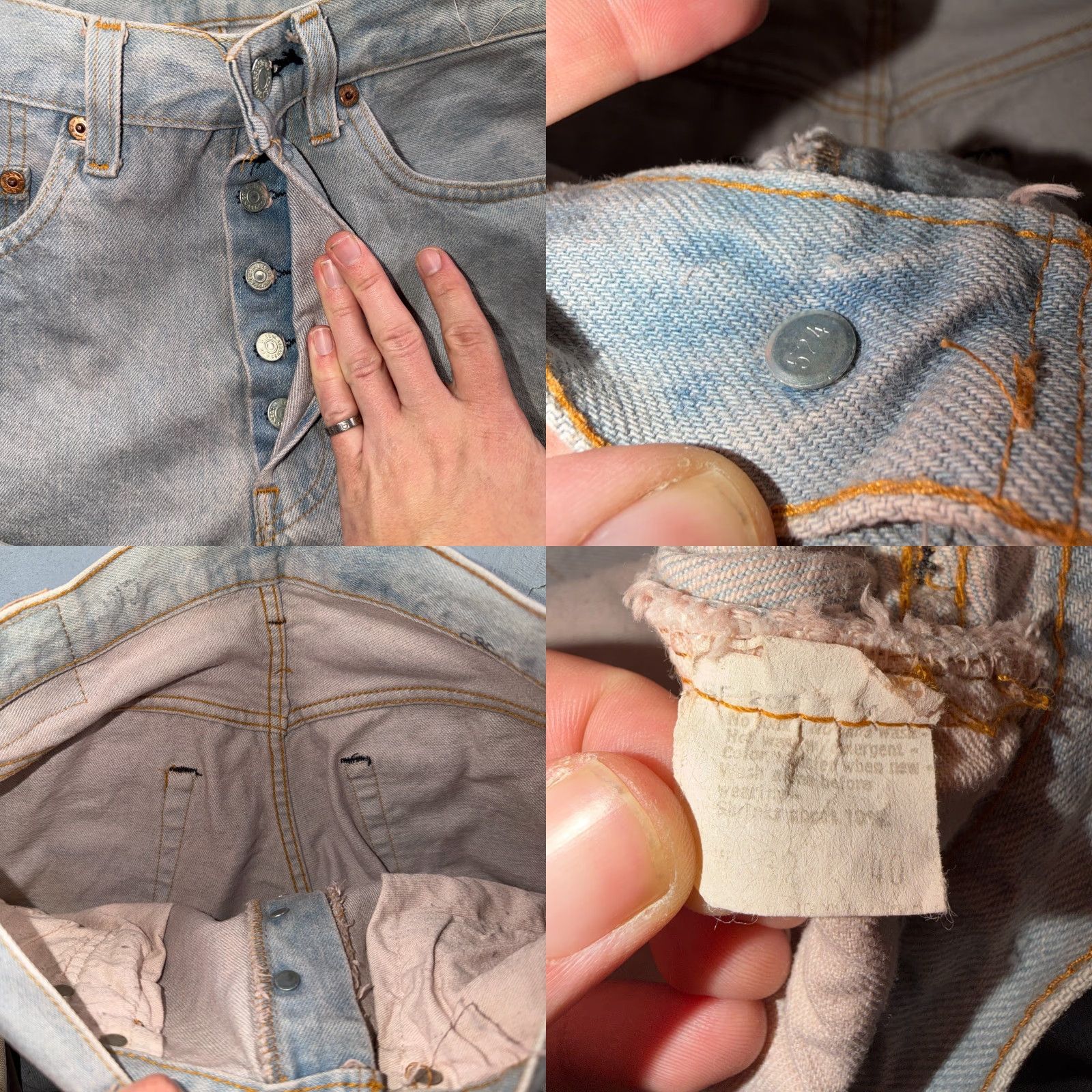 Levi's VINTAGE Levi's 501 Jeans 32x40 Button Fly Blue Denim Straight Classic 80s USA Mens Jeans Size US 32 / EU 48 - 9 Thumbnail