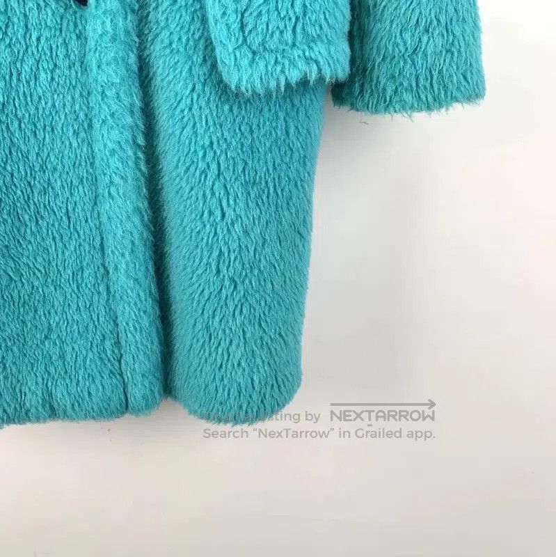 Max Mara MaxMara Turquoise Alpaca Wool Women's Coat . Size S / US 4 / IT 40 - 4 Thumbnail