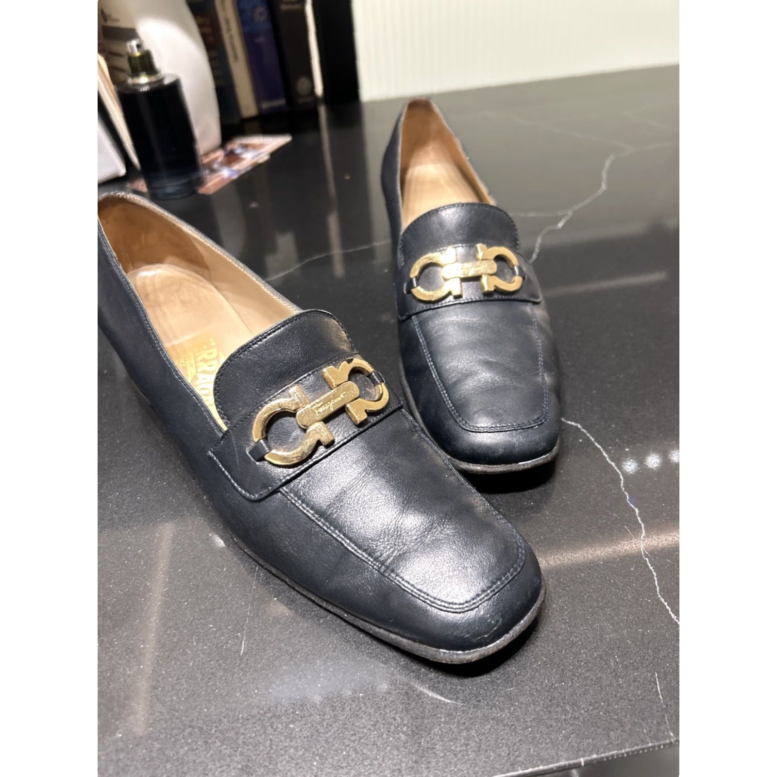 Salvatore Ferragamo **Ferragamo Blue Women's Classic Loafer 8.5 Navy Leather** User: **Ferragamo Blue Women's Classic Loafer Size 8.5 Leather** Size US 9 / IT 39 - 2 Thumbnail