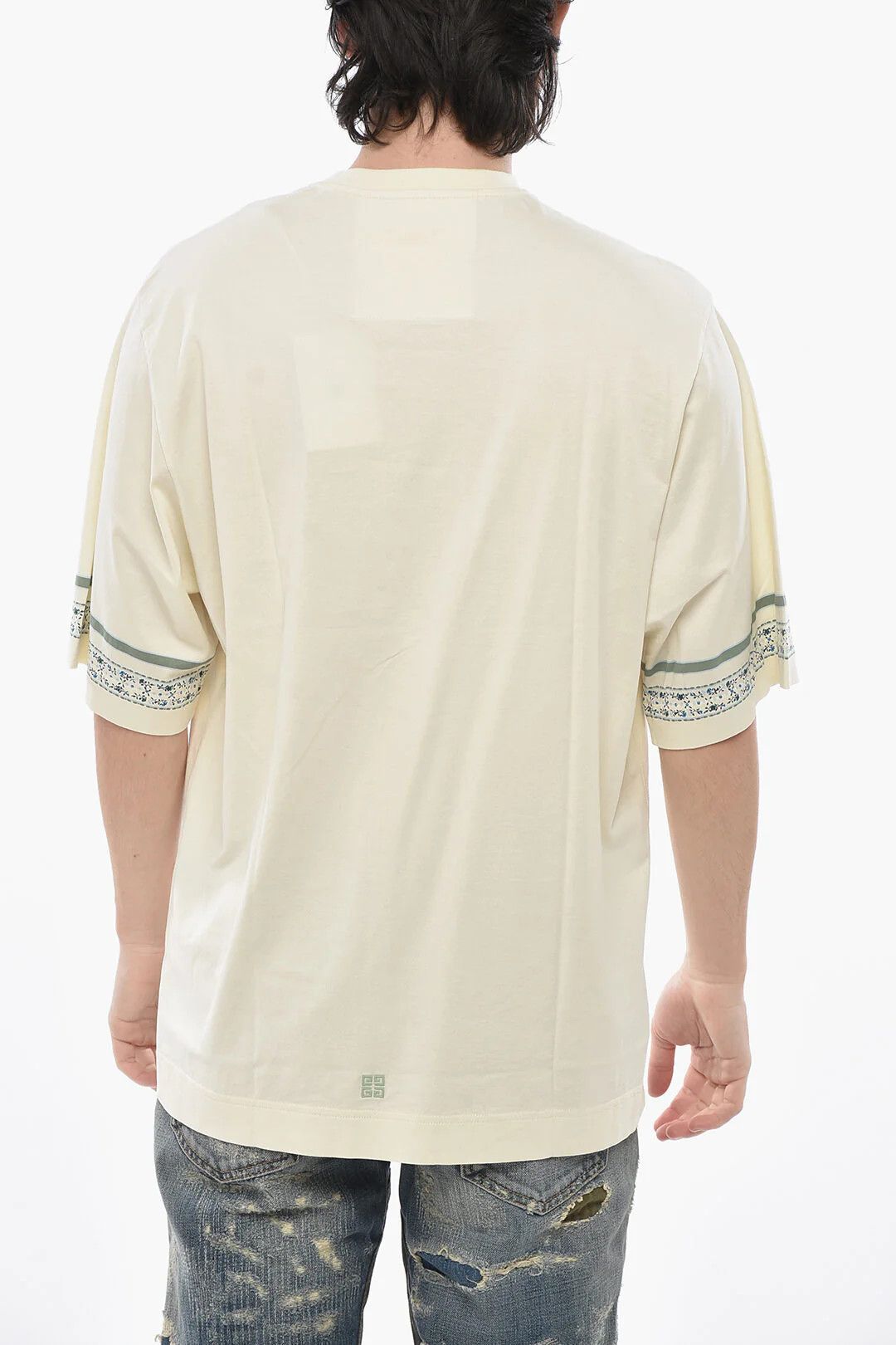 Givenchy og1mm0326 Cotton Crewneck T-Shirt in Beige Size US S / EU 44-46 / 1 - 2 Thumbnail