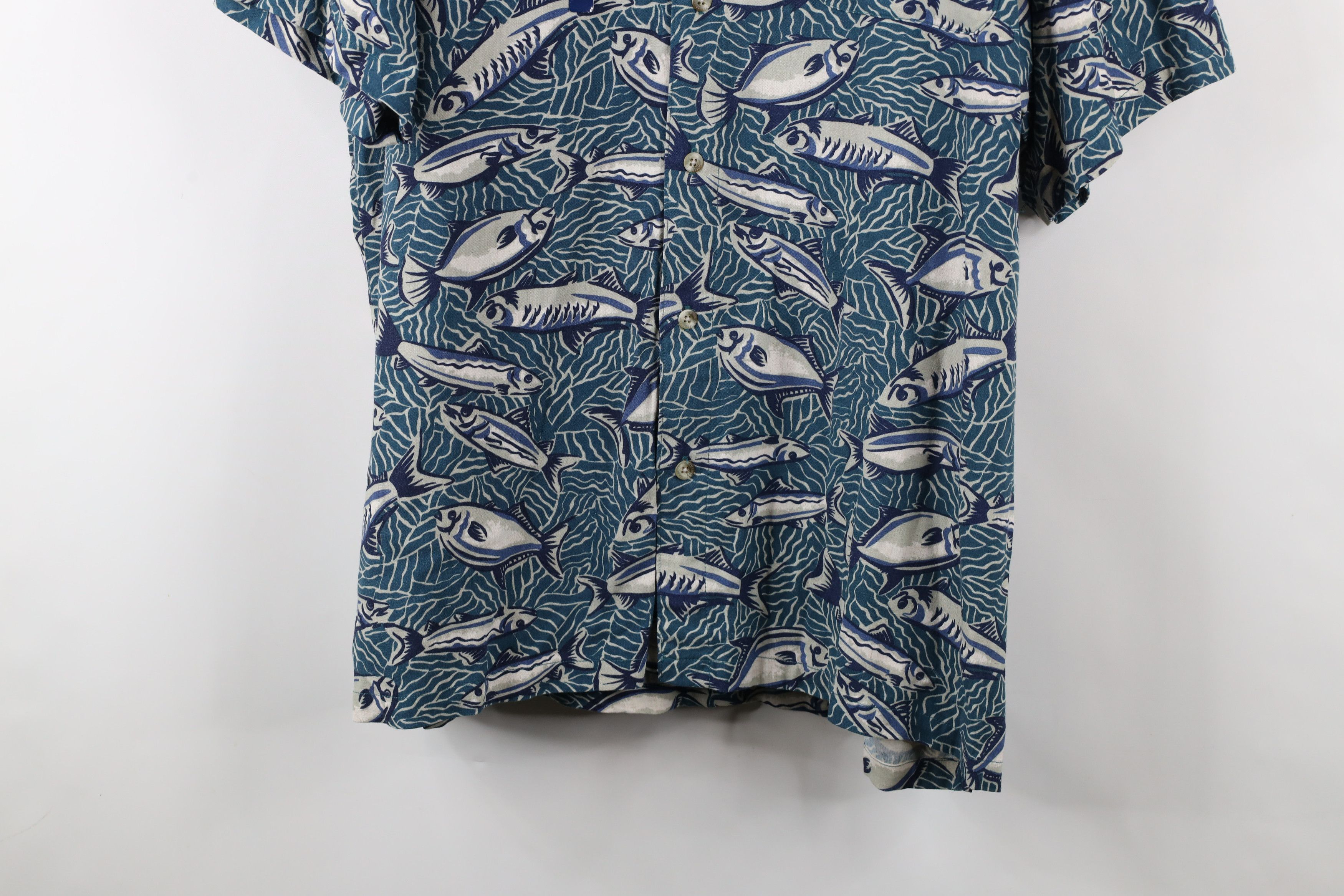 Columbia × Vintage Deadstock Vintage 90s Columbia Print Flax Linen Button Shirt Size US XL / EU 56 / 4 - 3 Thumbnail