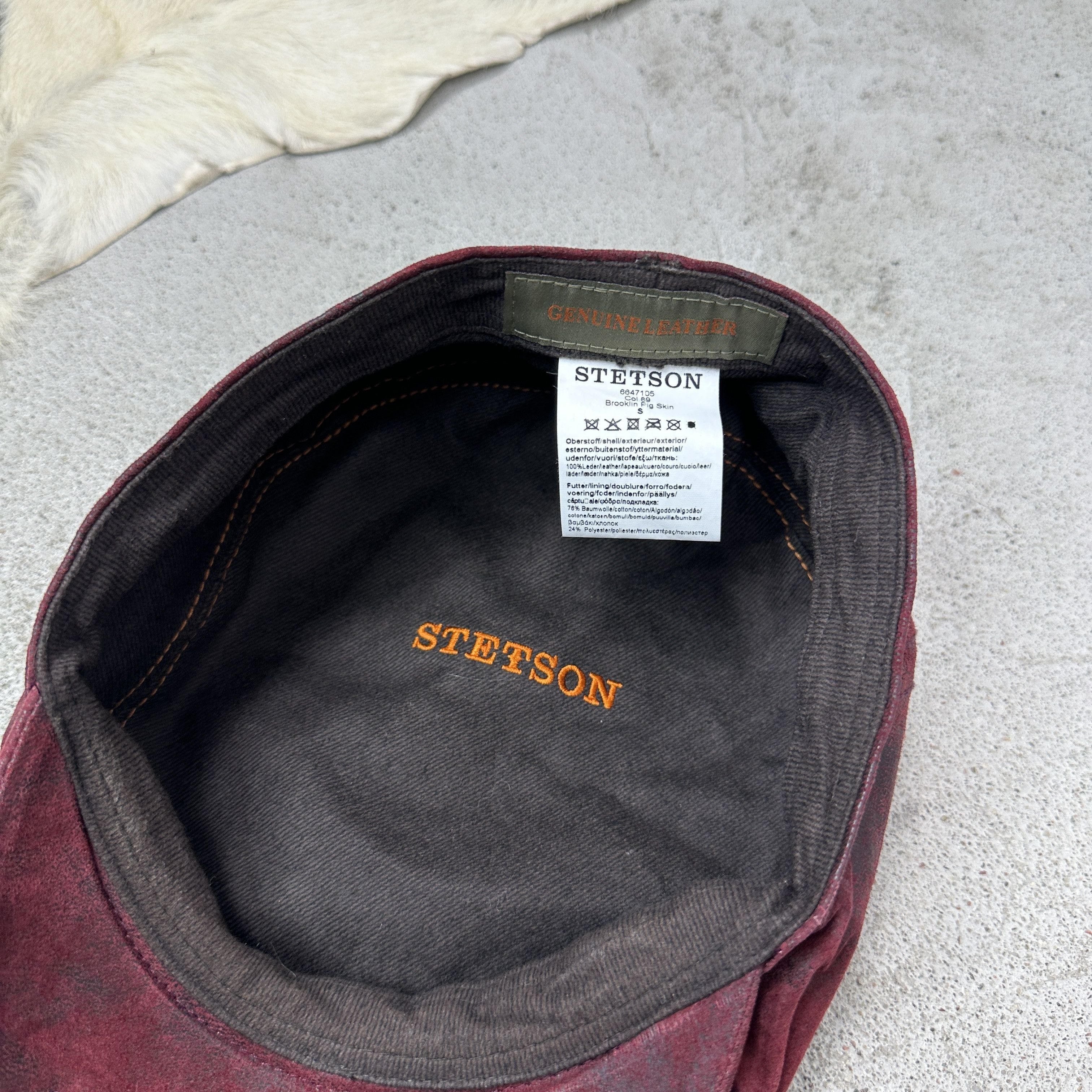 Stetson Vintage Streetwear Old School Stetson Flat Cap Y2K Size 36 - 9 Thumbnail