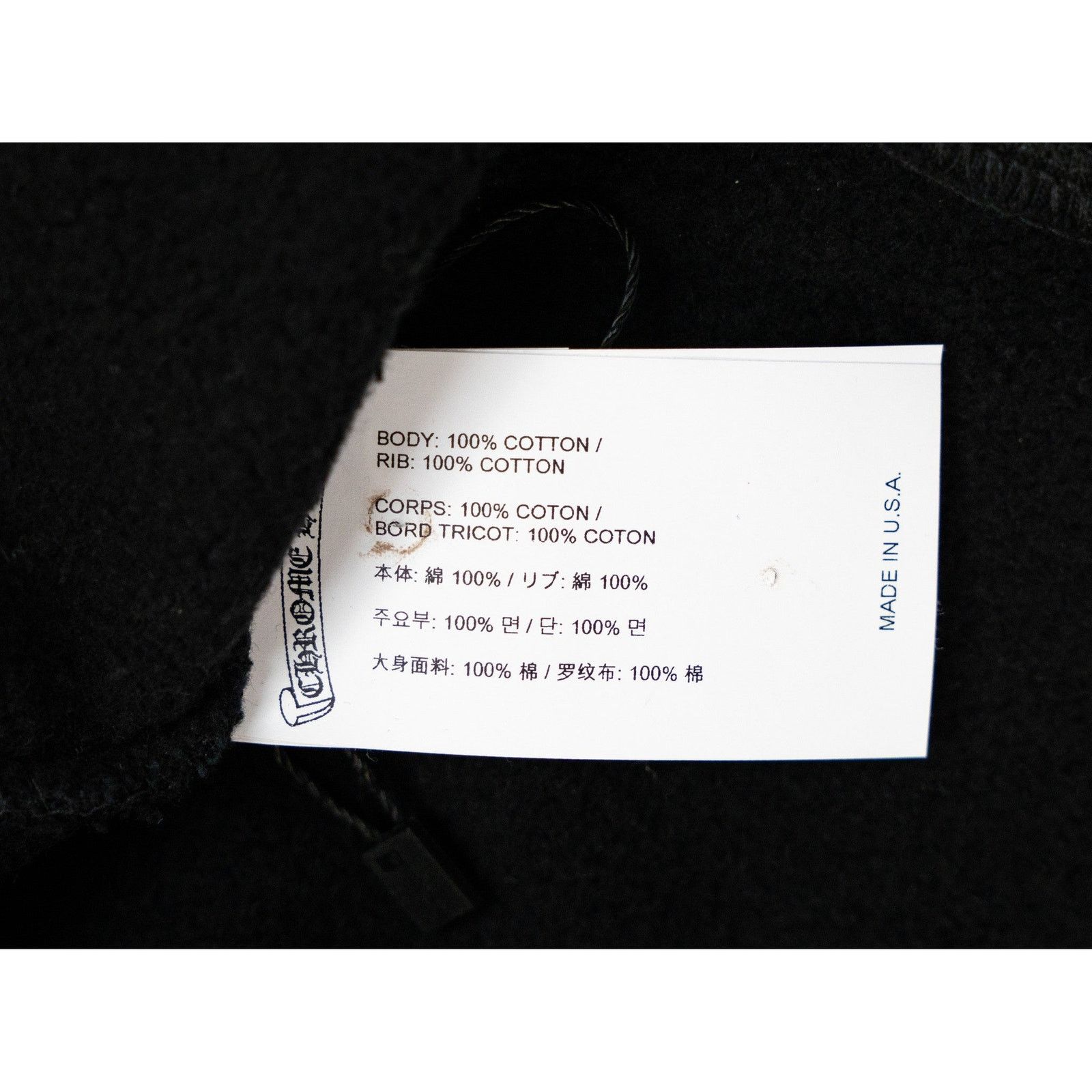 Chrome Hearts Cashmere Elbow T-Shirt 'Black' Size US M / EU 48-50 / 2 - 4 Thumbnail
