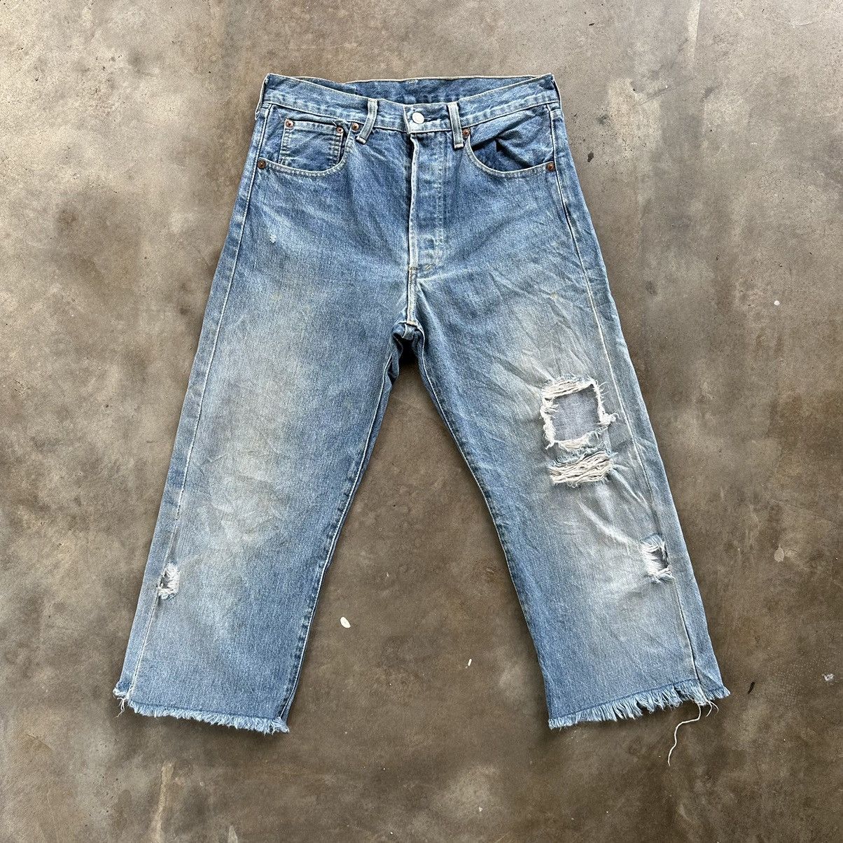 Levi's W30 Vintage Levi’s 503B Selvedge Distressed Faded Denim Jean Size US 30 / EU 46 - 1 Thumbnail