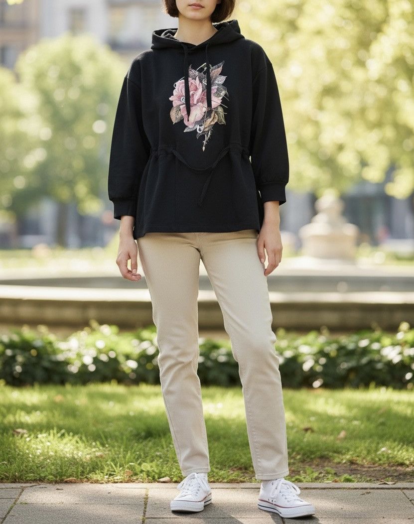 Undercover Undercover x gu rose and safety pin oversized hoodie Size US XXL / EU 58 / 5 - 2 Thumbnail