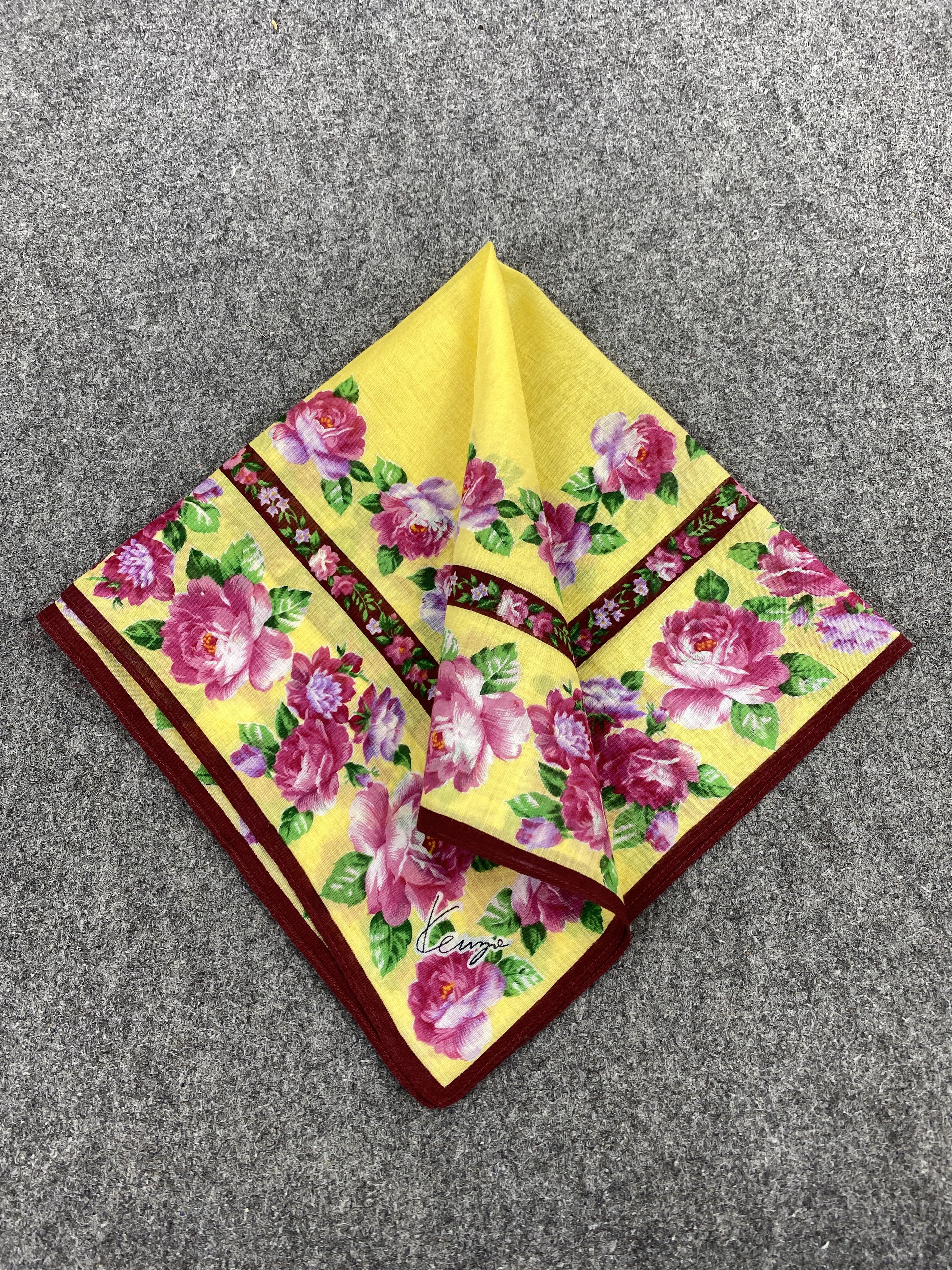 Kenzo Vintage Kenzo Flowers Handkerchief / Neckerchief KT0286 Size ONE SIZE - 3 Thumbnail