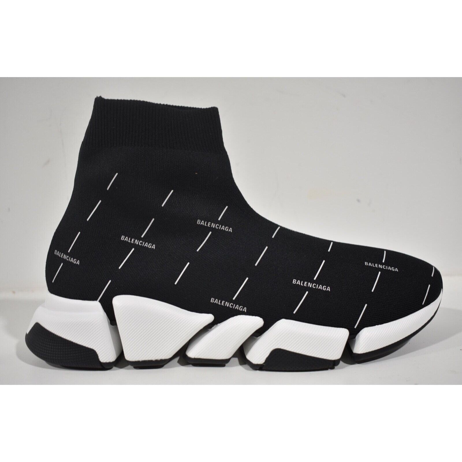 Balenciaga Balenciaga Mens Speed 2.0 Sock Black White All Over Size US 10 / EU 43 - 3 Thumbnail