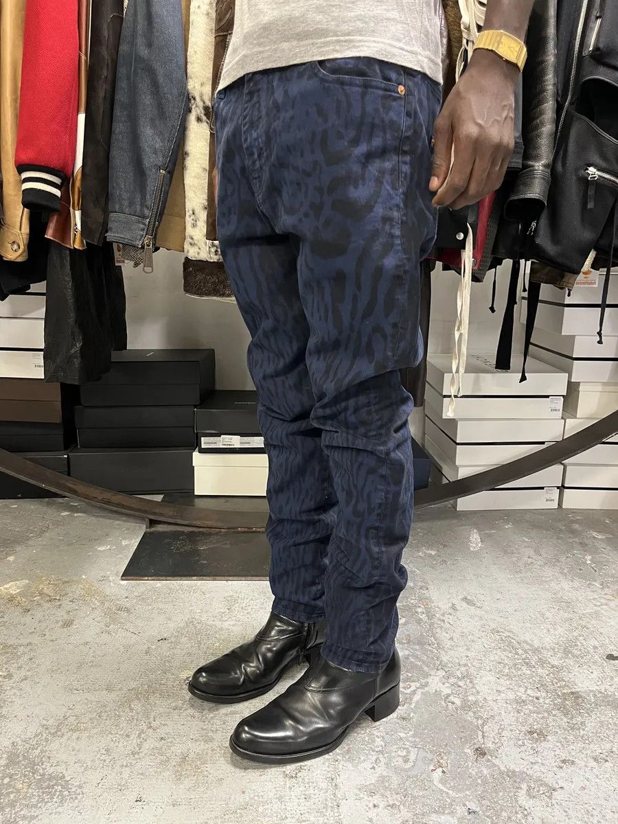 Roberto Cavalli Roberto Cavalli Leopard Slim Navy & Black Pants Size US 32 / EU 48 - 4 Thumbnail