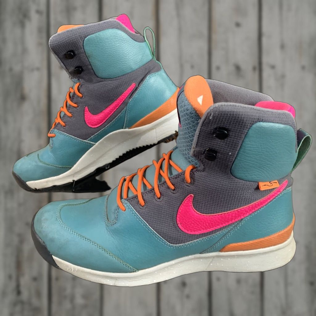 Nike VINTAGE Nike Stasis ACG Athletic Boots 616192-368 Mineral Teal Pink Urban Orange Size 9 Mens Boots 2013 Size US 12 / EU 45 - 1 Thumbnail