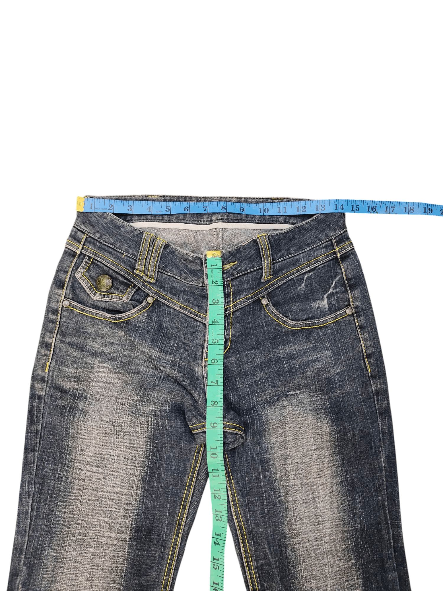 Tornado Mart Flare Jeans Chow Tribal Clawmark Denim Bootcut Low Rise Size US 28 / EU 44 - 14 Thumbnail