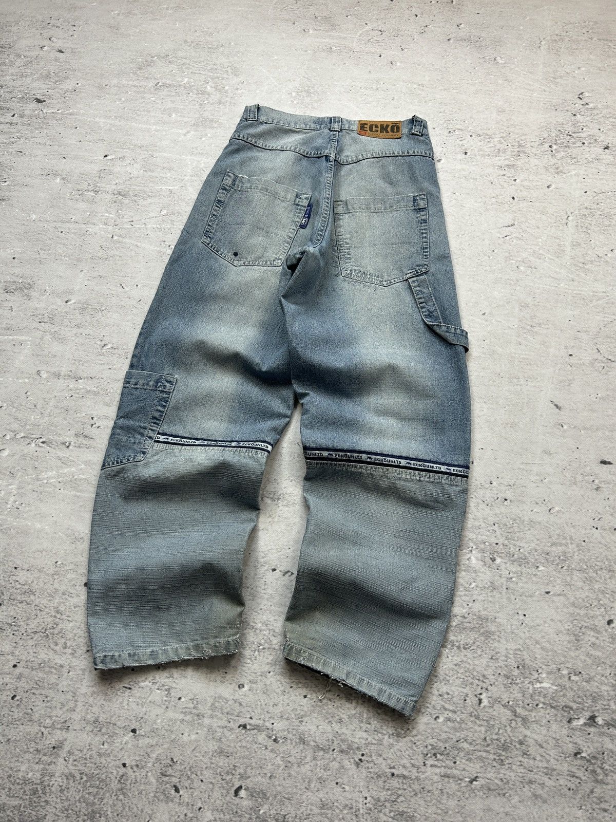 Ecko Unltd. 💥Vintage Ecko Unltd Baggy Big Logo Washed Blue Denim Jeans💥 Size US 30 / EU 46 - 9 Thumbnail