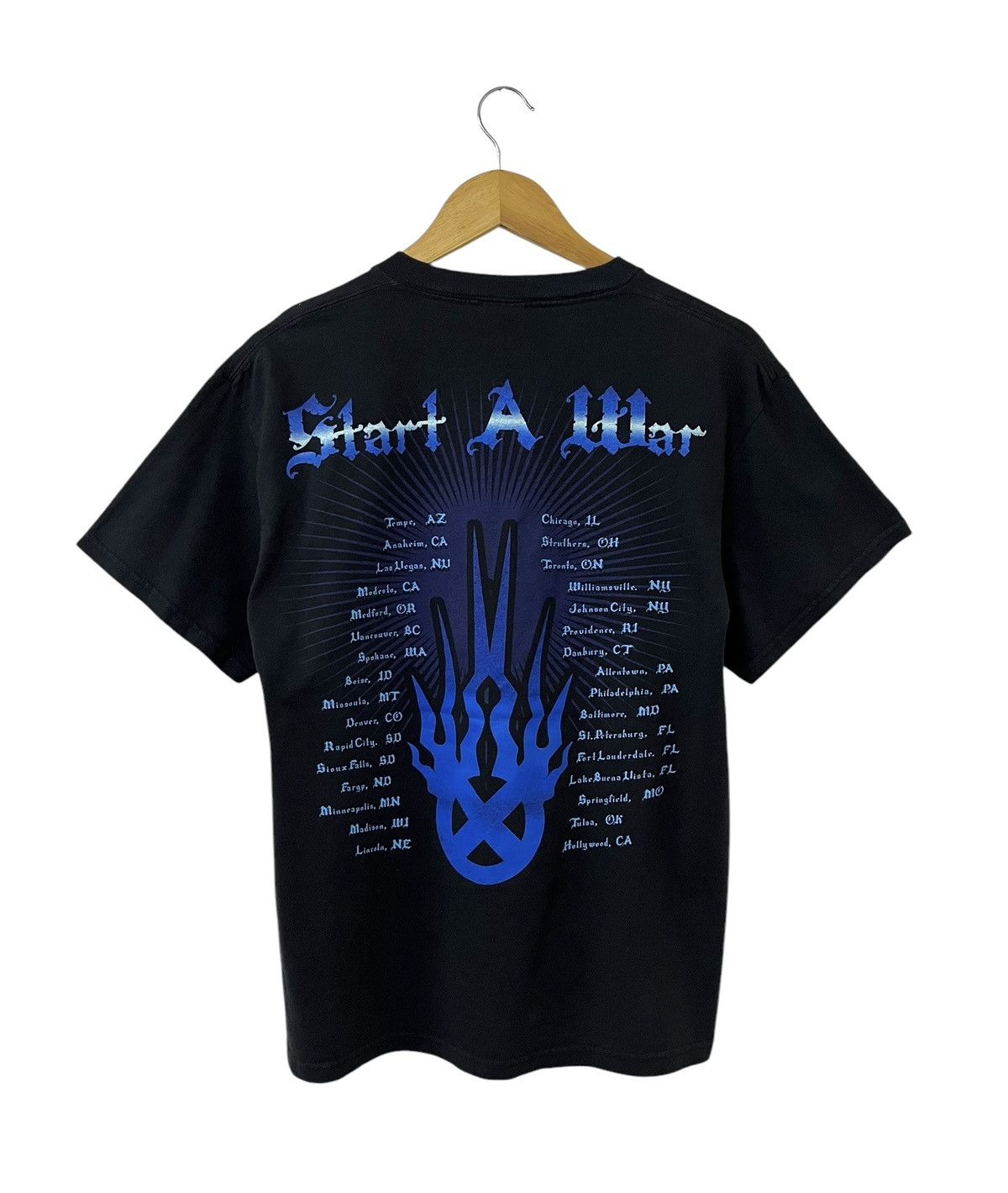 Band Tees VINTAGE 00s STATIC X START A WAR METAL BAND TSHIRT Size US M / EU 48-50 / 2 - 8 Thumbnail