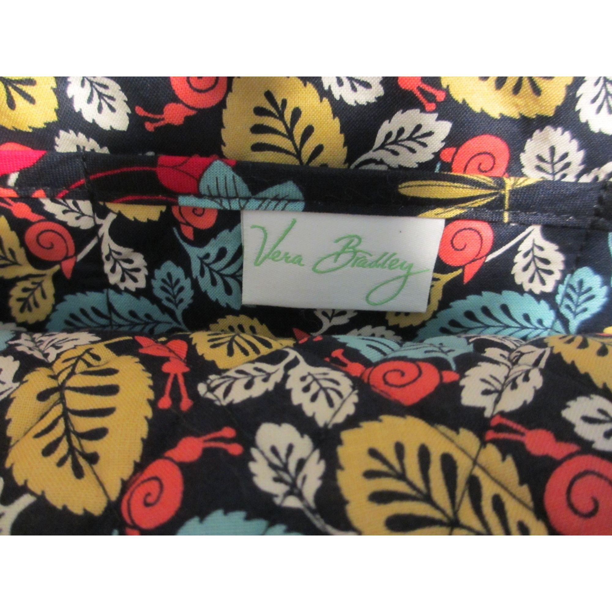Vera Bradley VERA BRADLEY HAPPY SNAILS LARGE FLORAL TOTE BAG MULTIPLE POC Size ONE SIZE - 7 Thumbnail