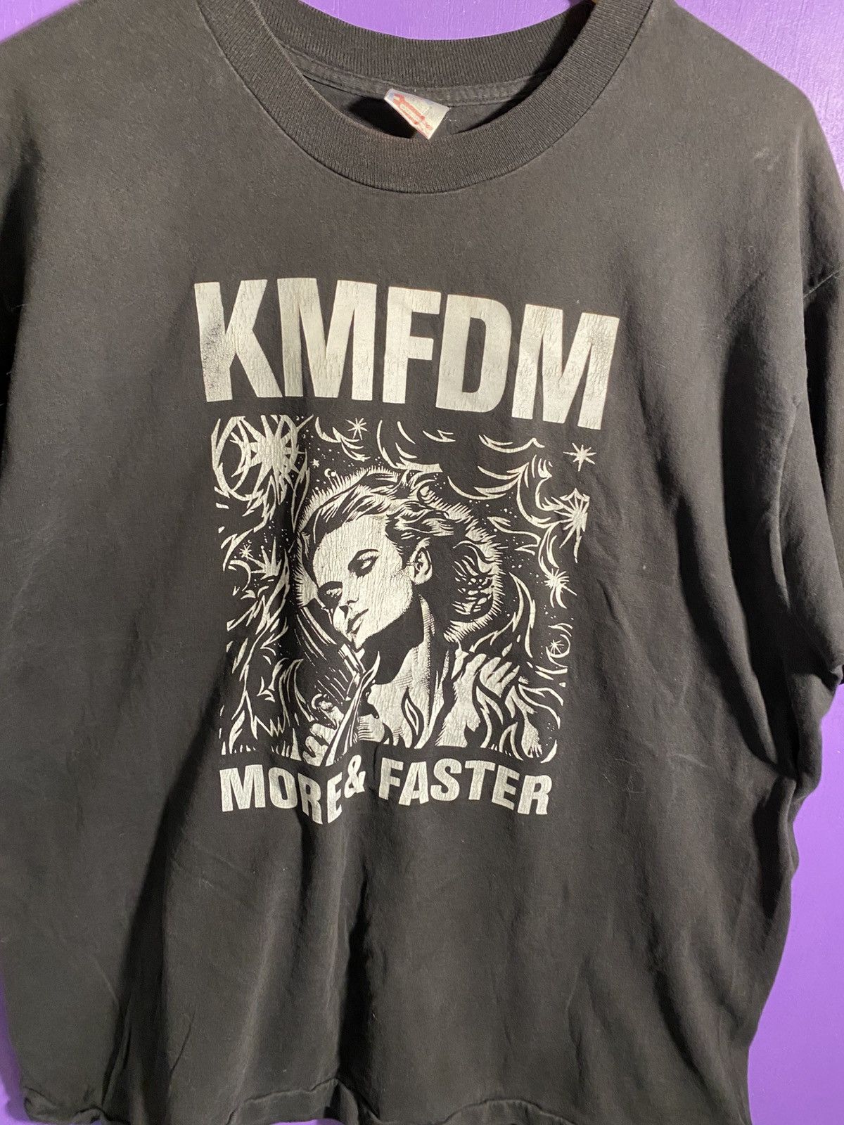 Band Tees Vintage 90s KMFDM more n faster faded tour tee Size US XL / EU 56 / 4 - 3 Thumbnail